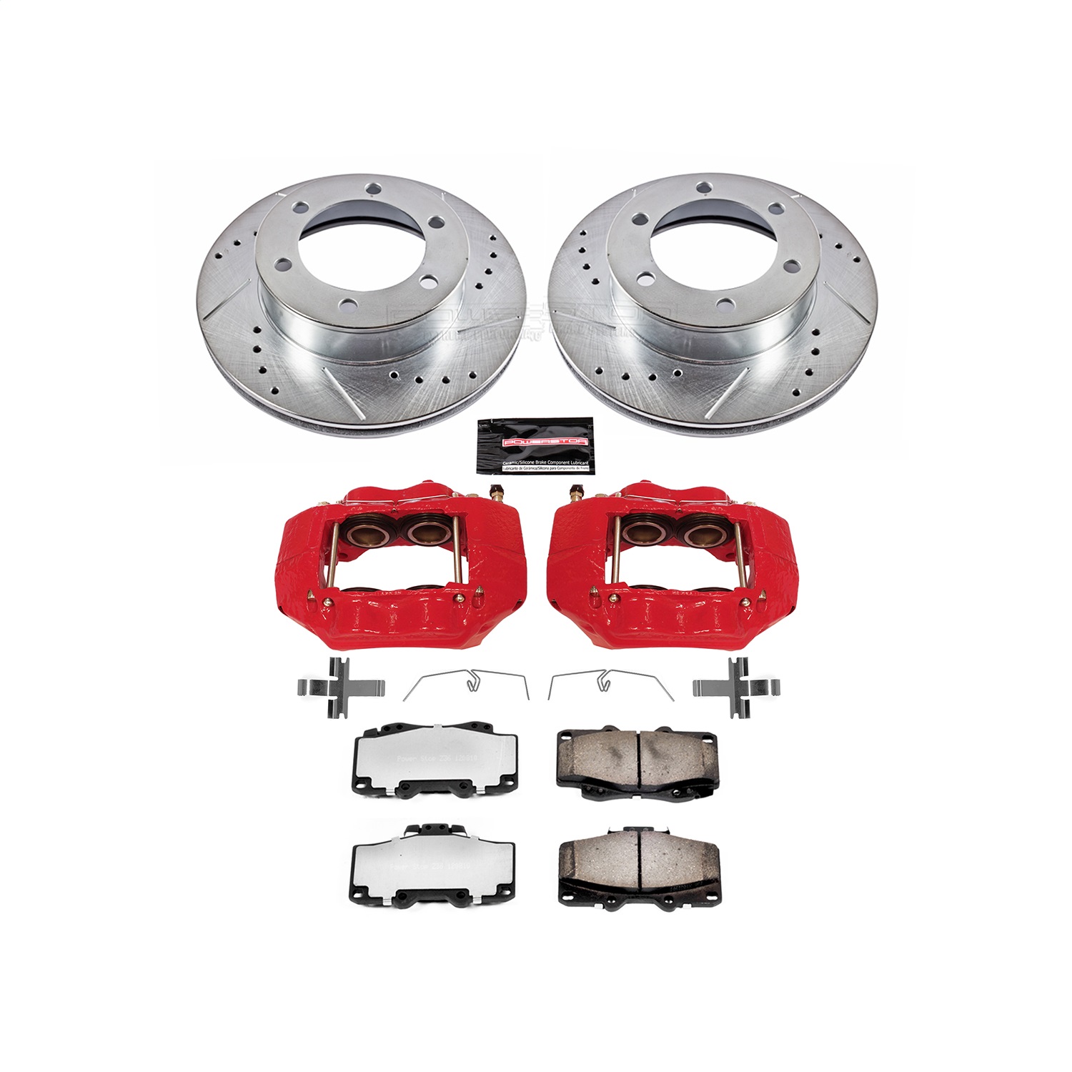 Power Stop - KC1233A-36 - Front - Disc Brake Pad/Caliper and Rotor Kit