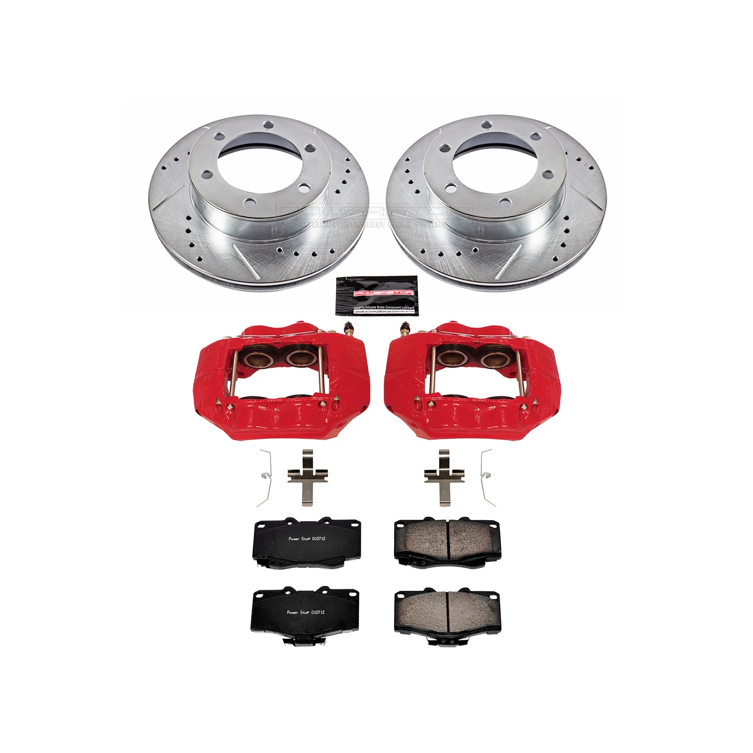 Power Stop - KC1233A - Front - Disc Brake Pad/Caliper and Rotor Kit