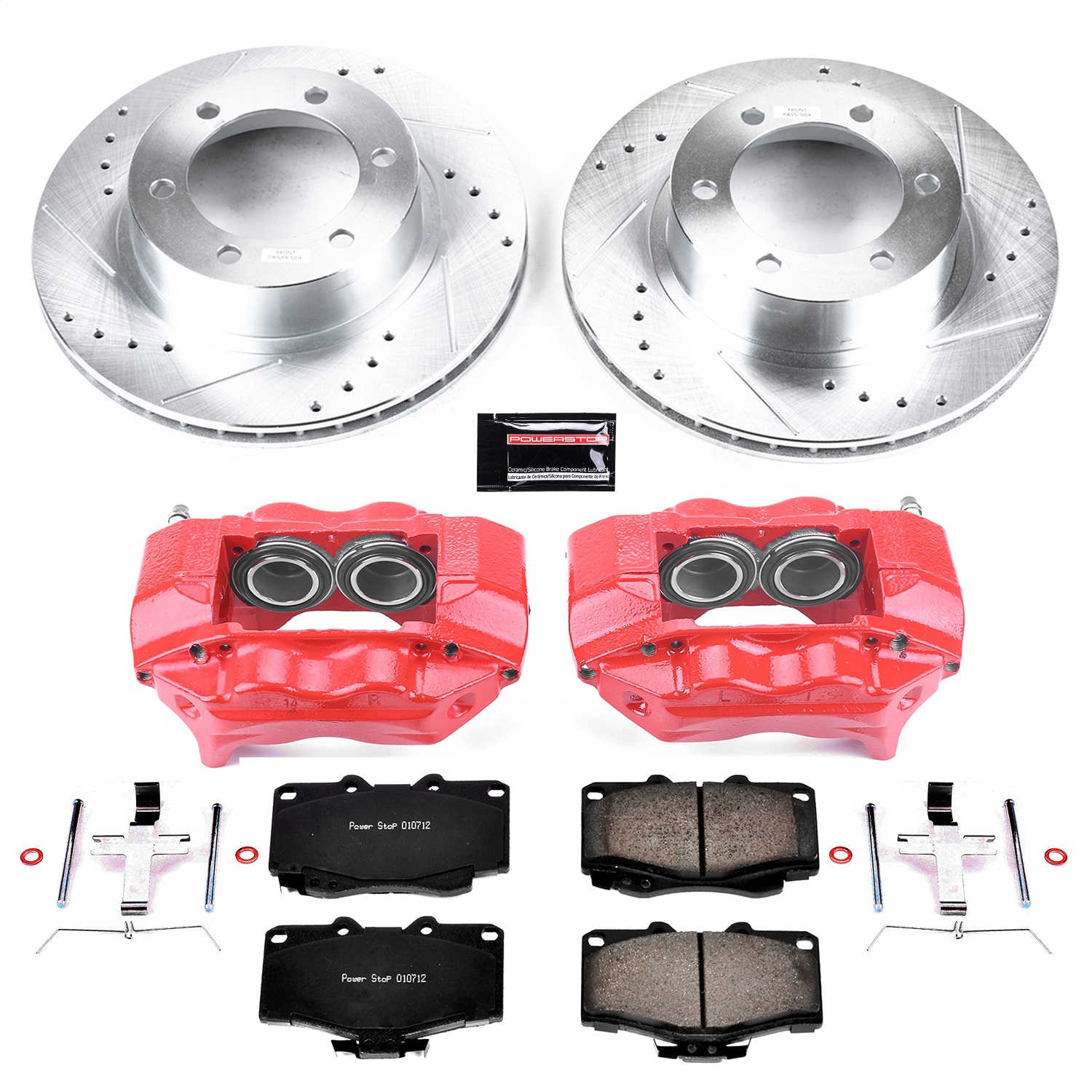 Power Stop - KC1236 - Front - Disc Brake Pad/Caliper and Rotor Kit