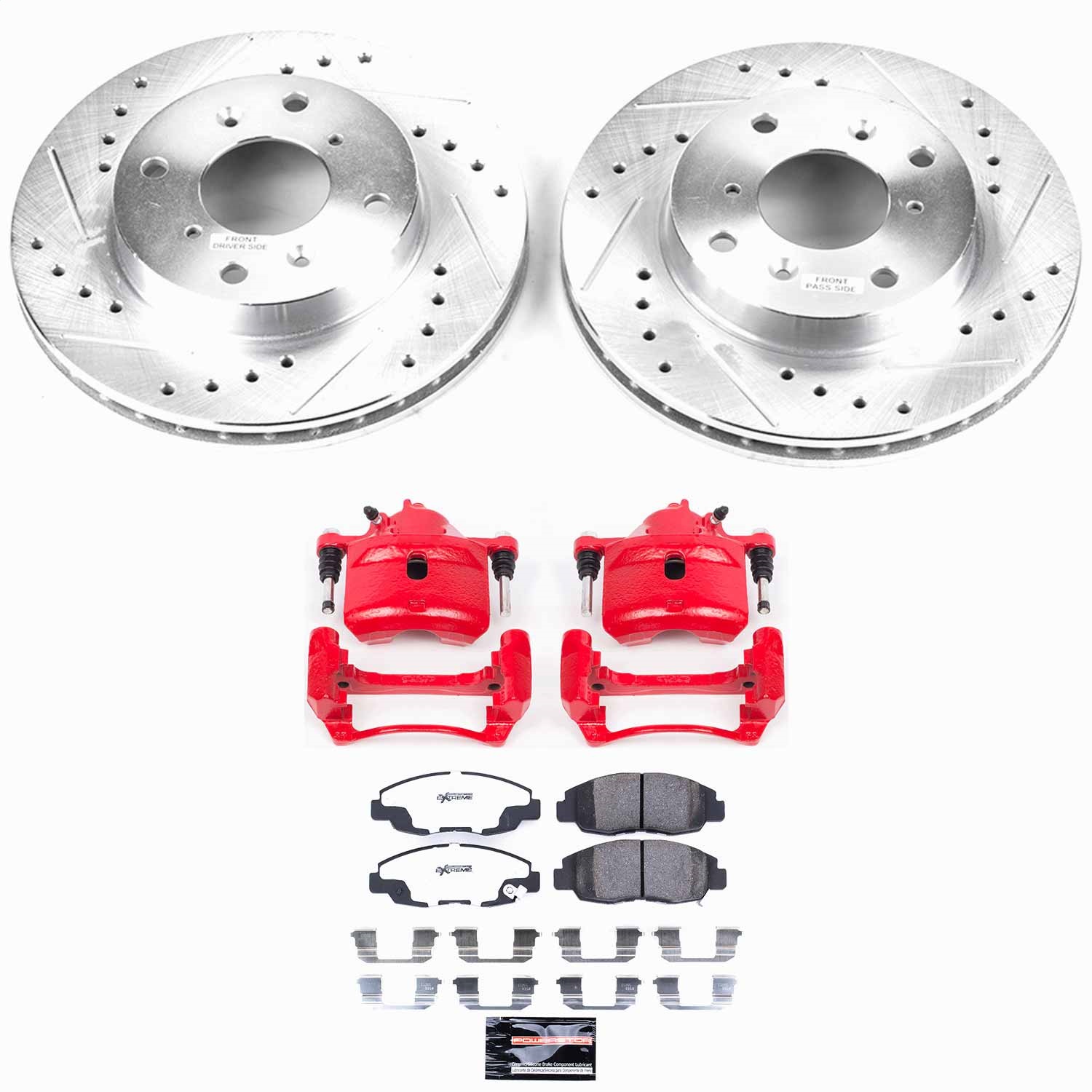 Power Stop - KC1239A-26 - Front - Disc Brake Pad/Caliper and Rotor Kit