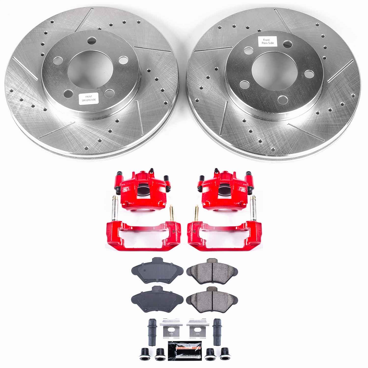 Power Stop - KC1325 - Front - Disc Brake Pad/Caliper and Rotor Kit