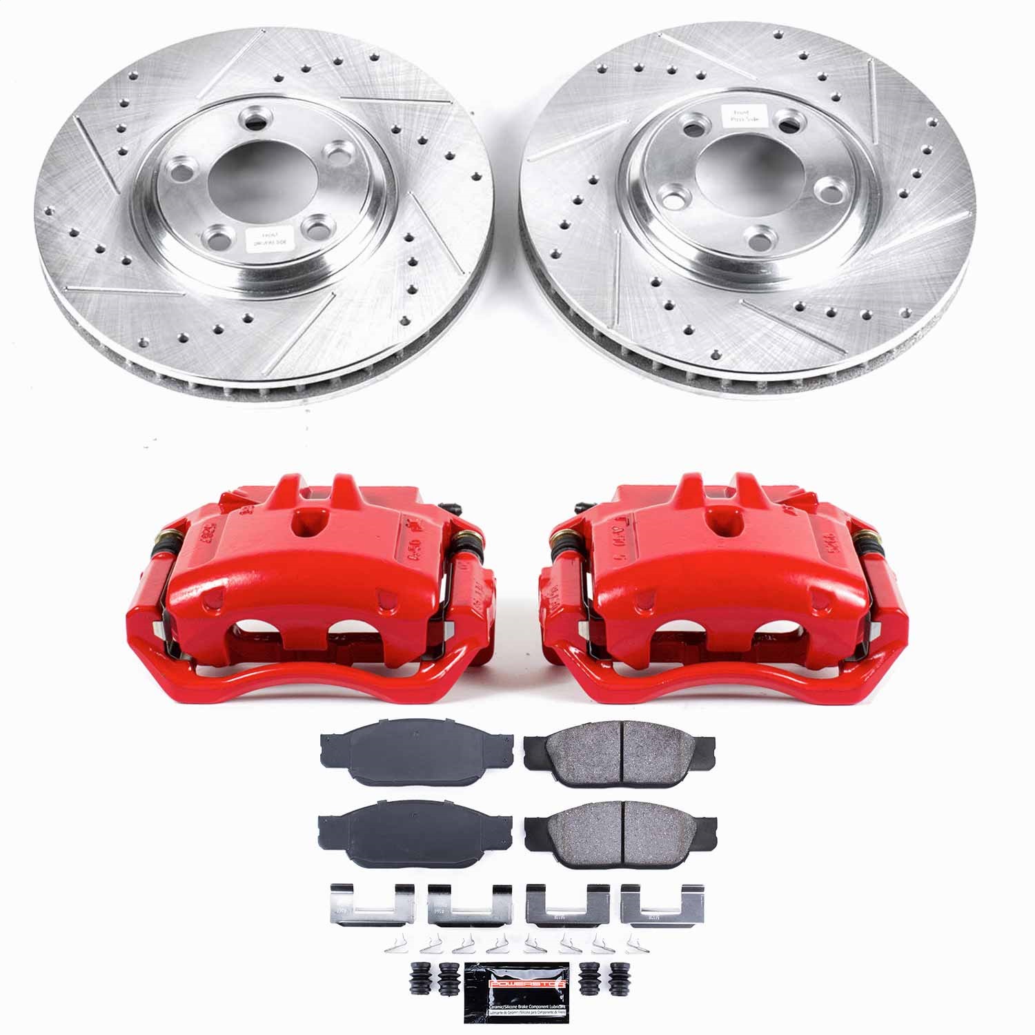 Power Stop - KC1351 - Front - Disc Brake Pad/Caliper and Rotor Kit