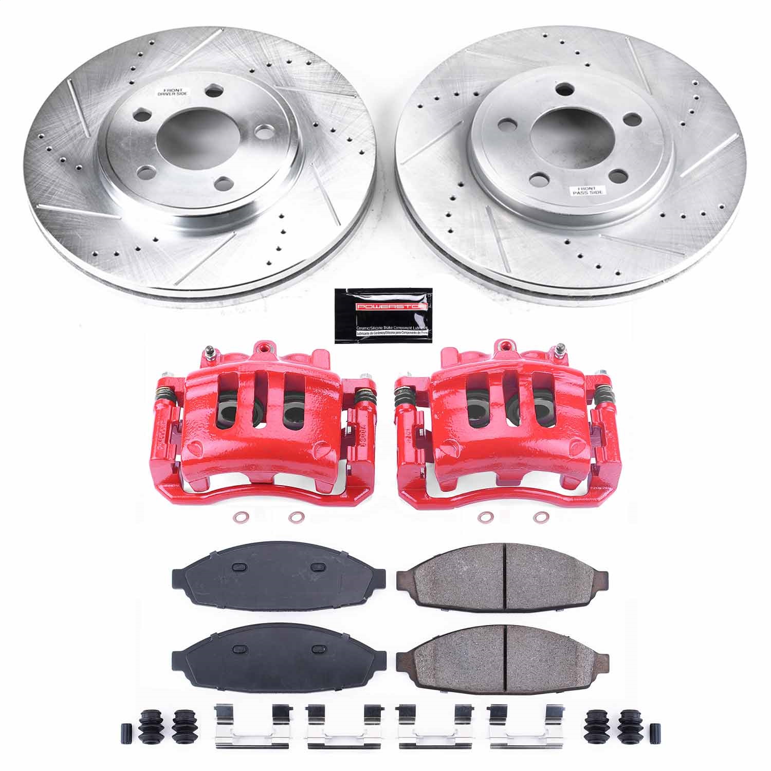Power Stop - KC1364 - Front - Disc Brake Pad/Caliper and Rotor Kit
