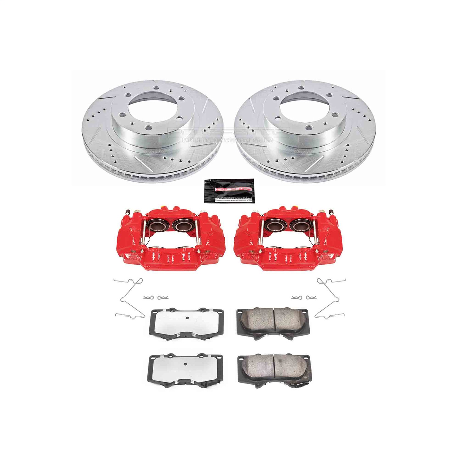 Power Stop - KC137-36 - Front - Disc Brake Pad/Caliper and Rotor Kit
