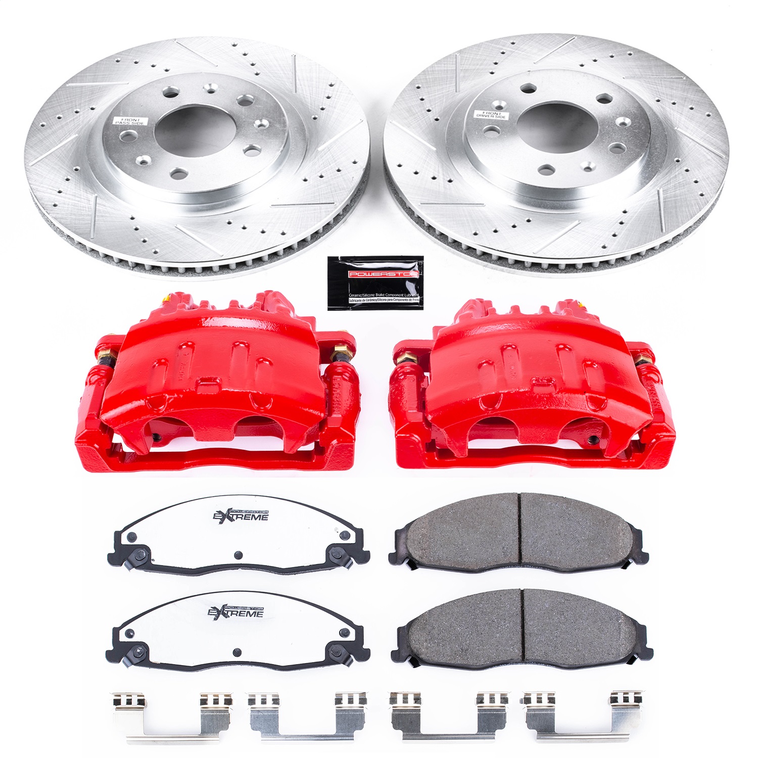 Power Stop - KC1419-26 - Front - Disc Brake Pad/Caliper and Rotor Kit