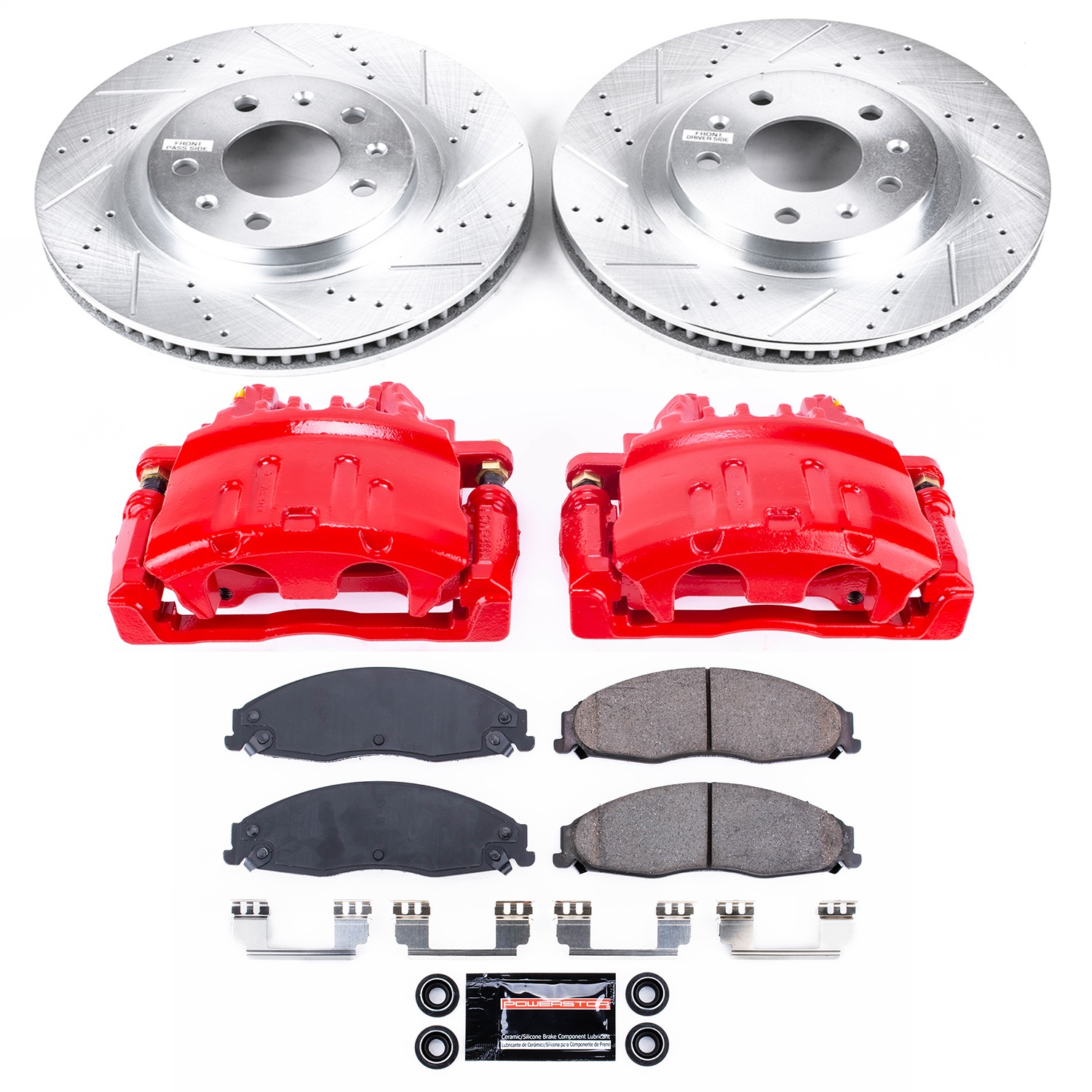 Power Stop - KC1419 - Front - Disc Brake Pad/Caliper and Rotor Kit