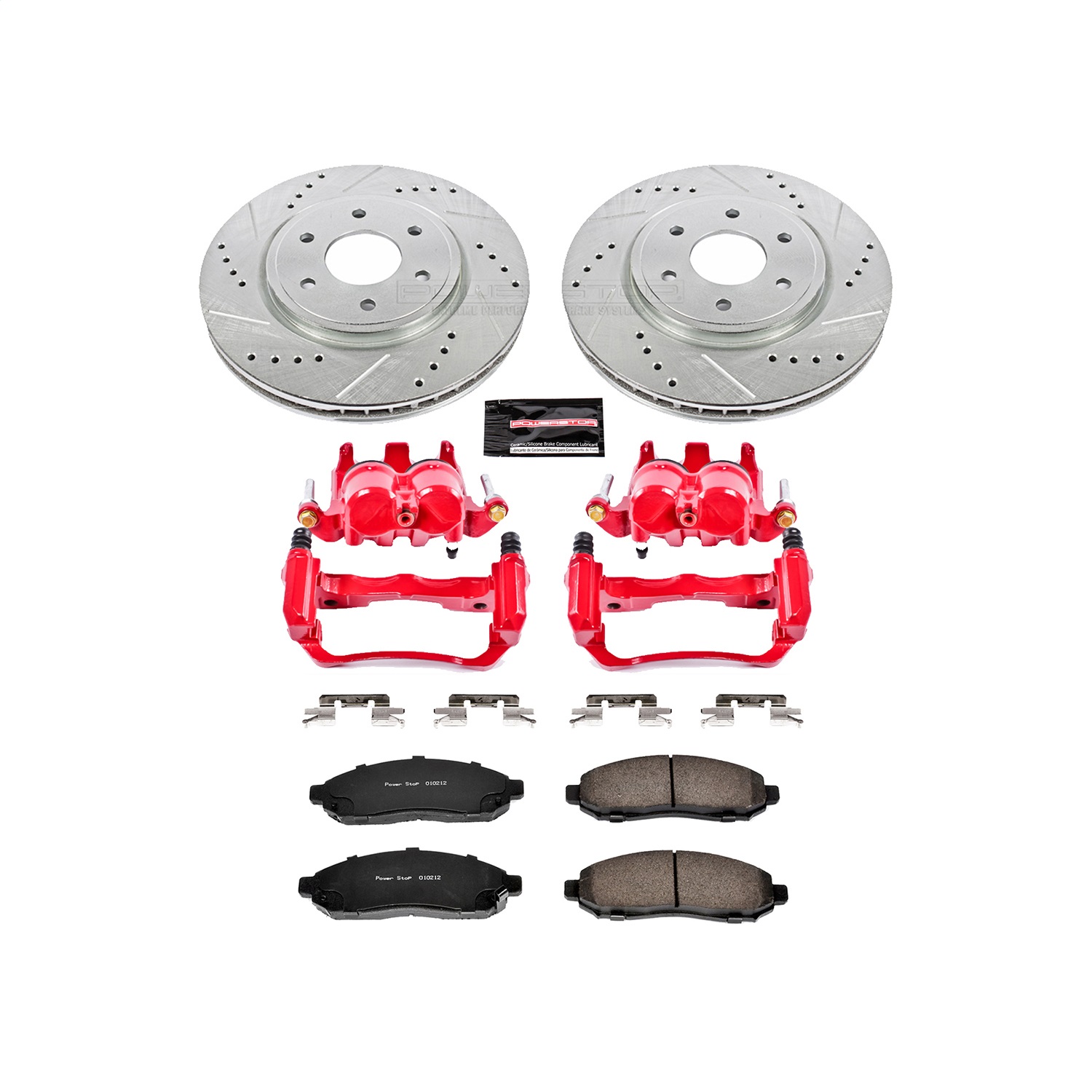 Power Stop - KC142 - Front - Disc Brake Pad/Caliper and Rotor Kit
