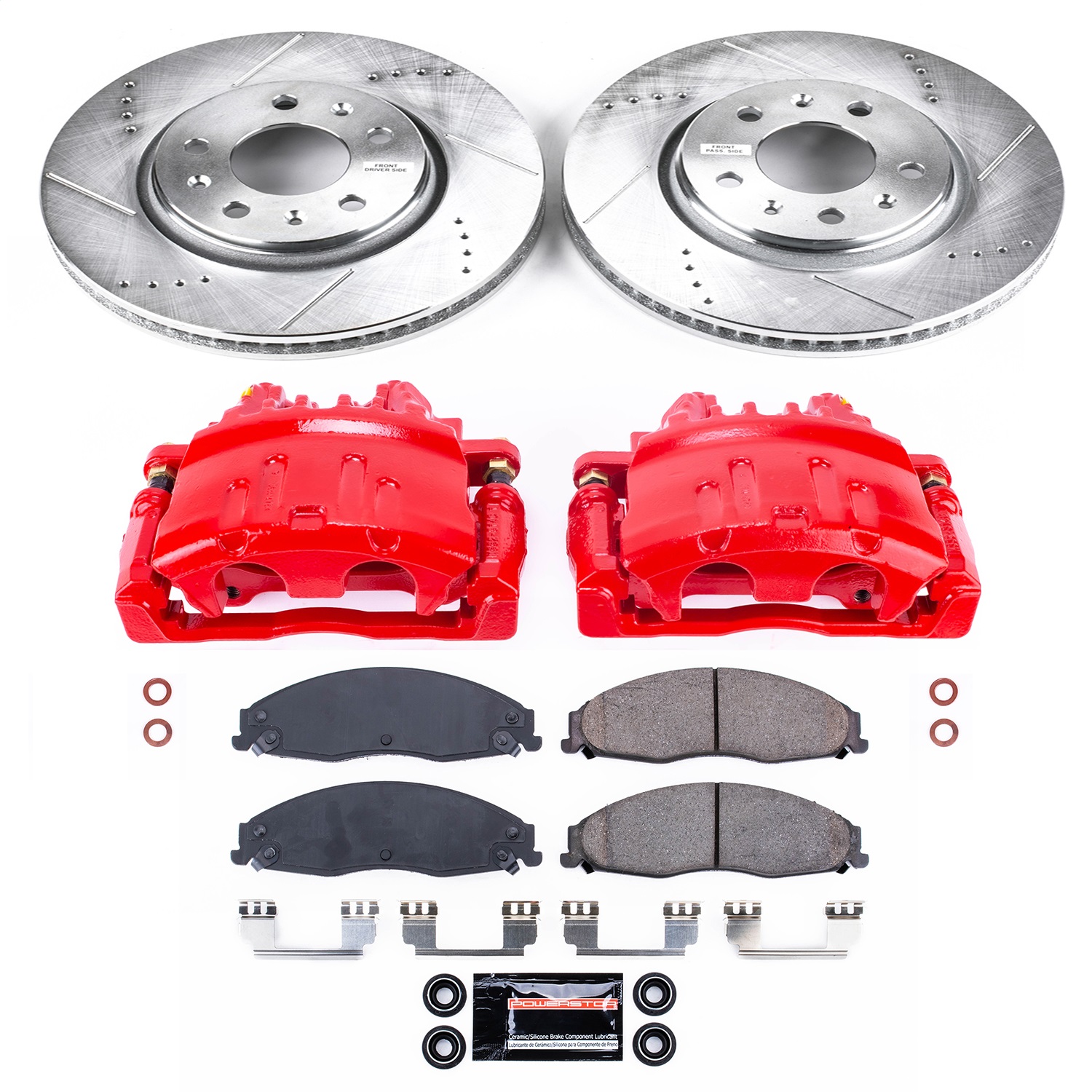 Power Stop - KC1423 - Front - Disc Brake Pad/Caliper and Rotor Kit