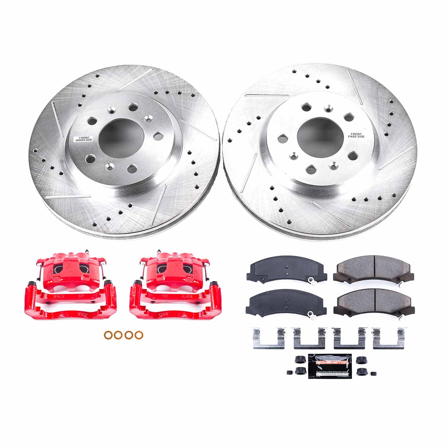 Power Stop - KC1437 - Front - Disc Brake Pad/Caliper and Rotor Kit