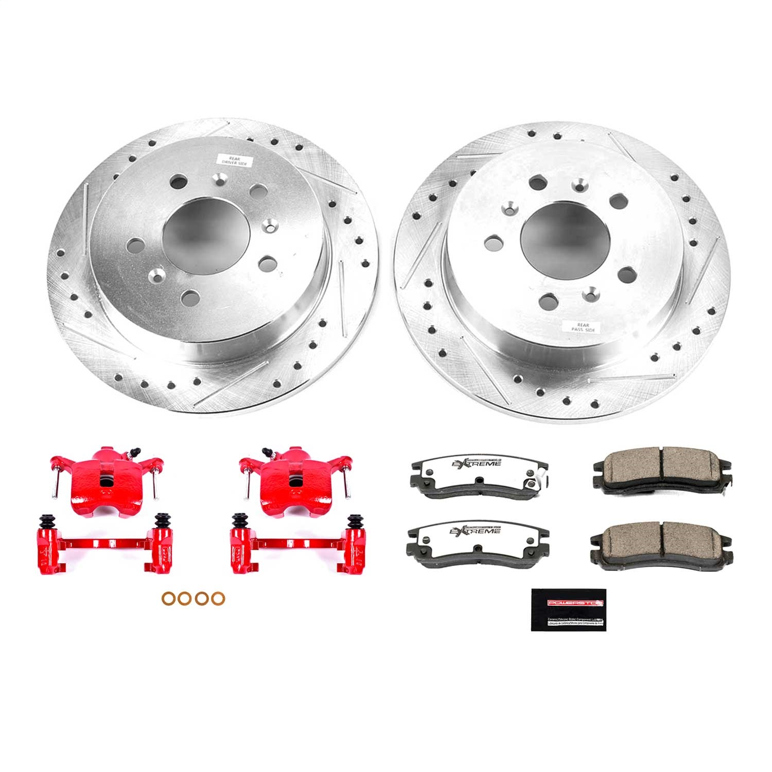 Power Stop - KC1440-26 - Rear - Disc Brake Pad/Caliper and Rotor Kit