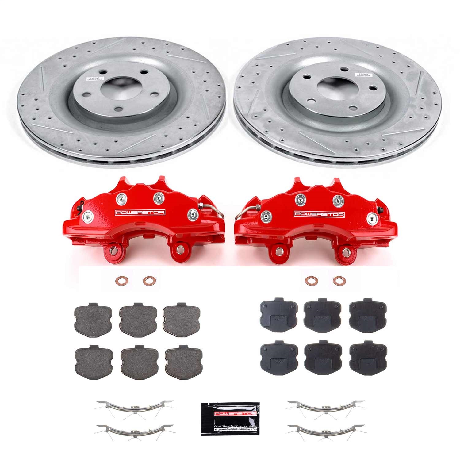 Power Stop - KC1444 - Front - Disc Brake Pad/Caliper and Rotor Kit