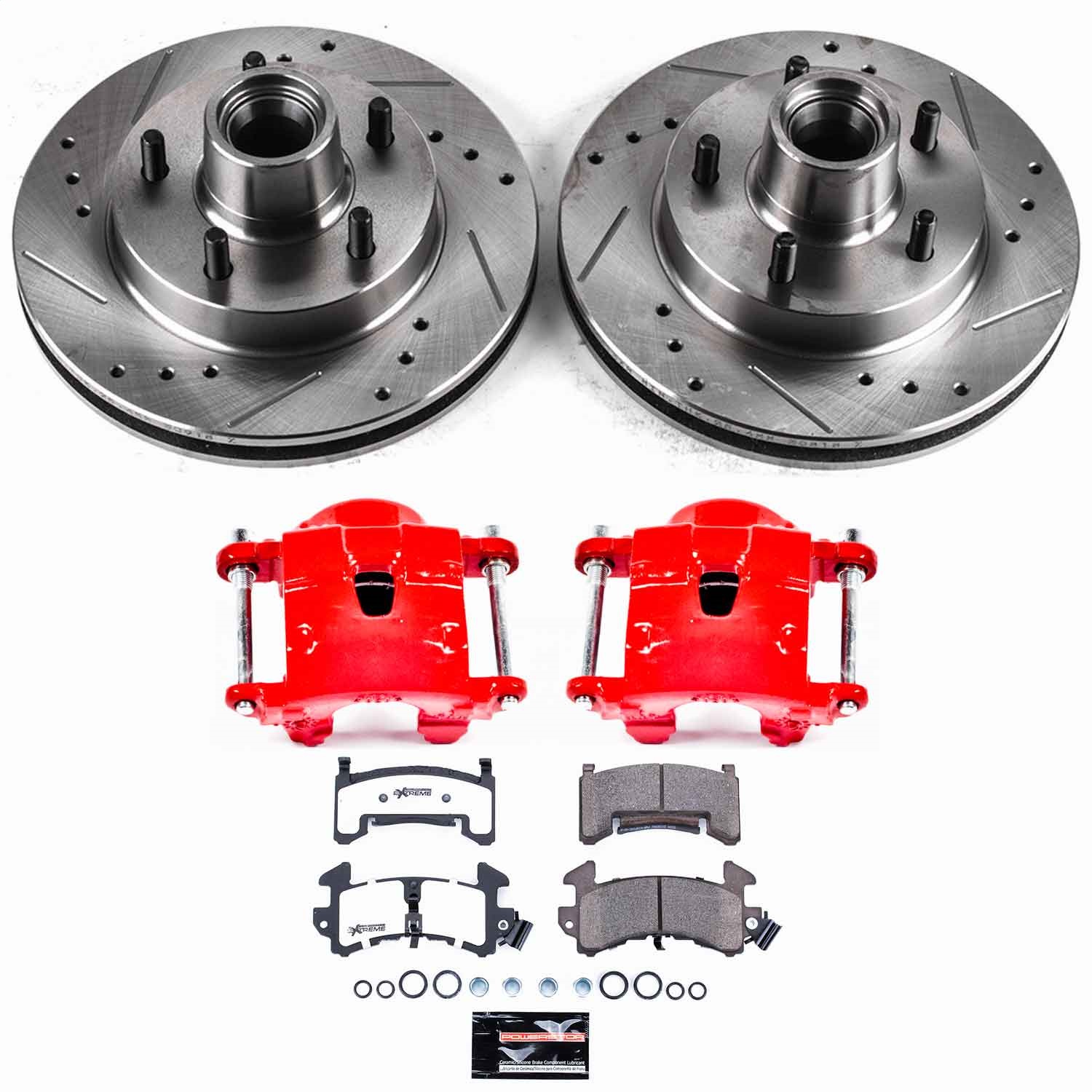Power Stop - KC1482-26 - Front - Disc Brake Pad/Caliper and Rotor Kit