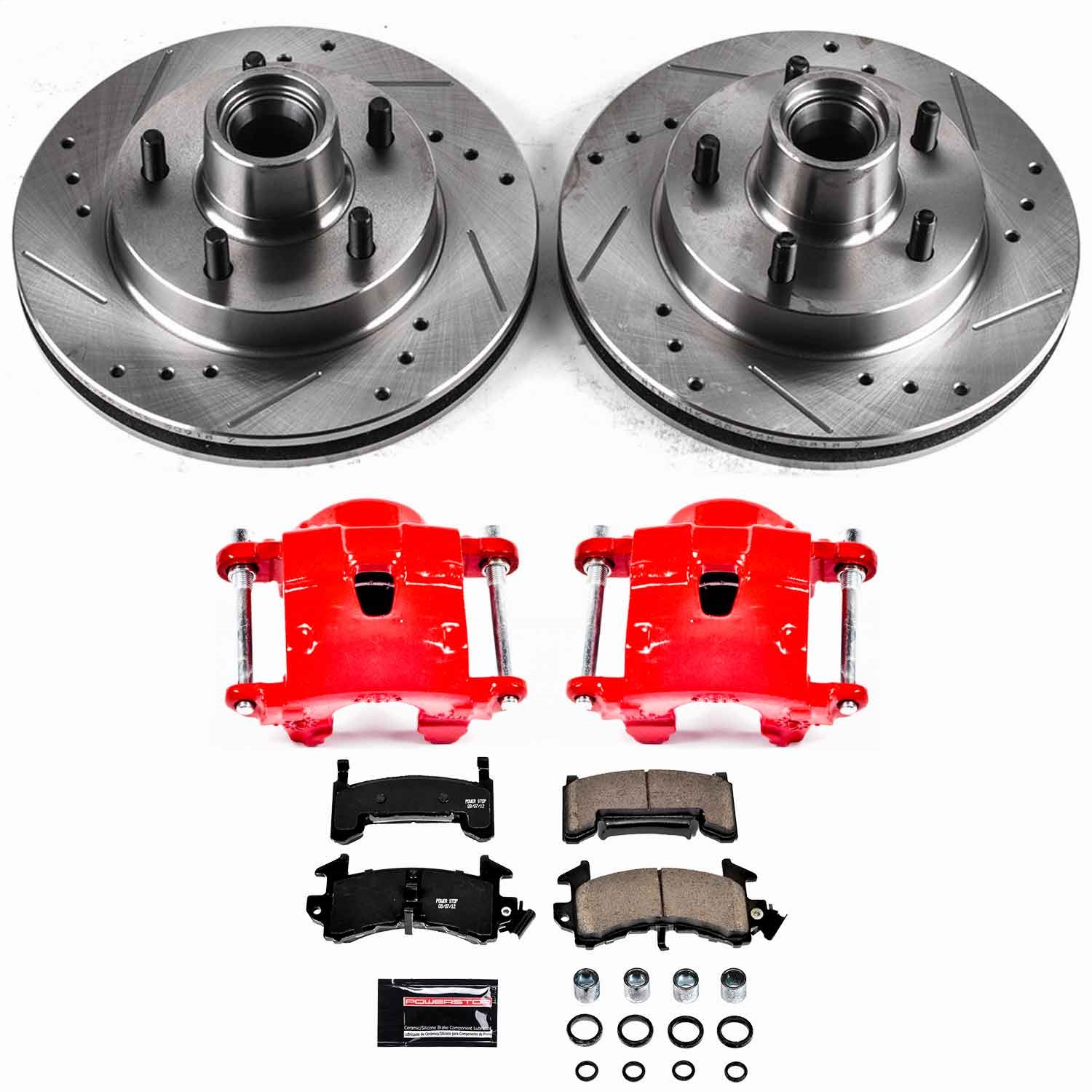 Power Stop - KC1482 - Front - Disc Brake Pad/Caliper and Rotor Kit