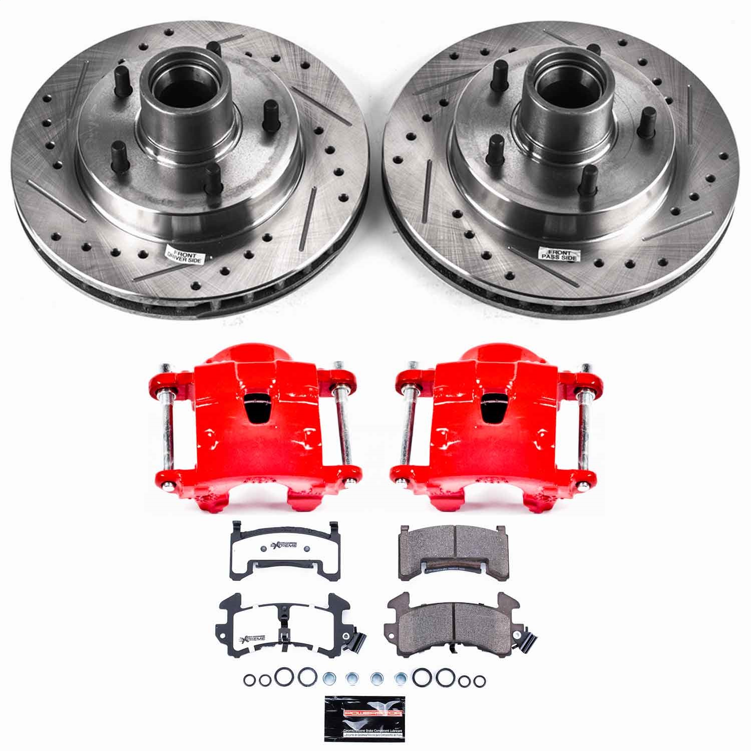 Power Stop - KC1485-26 - Front - Disc Brake Pad/Caliper and Rotor Kit
