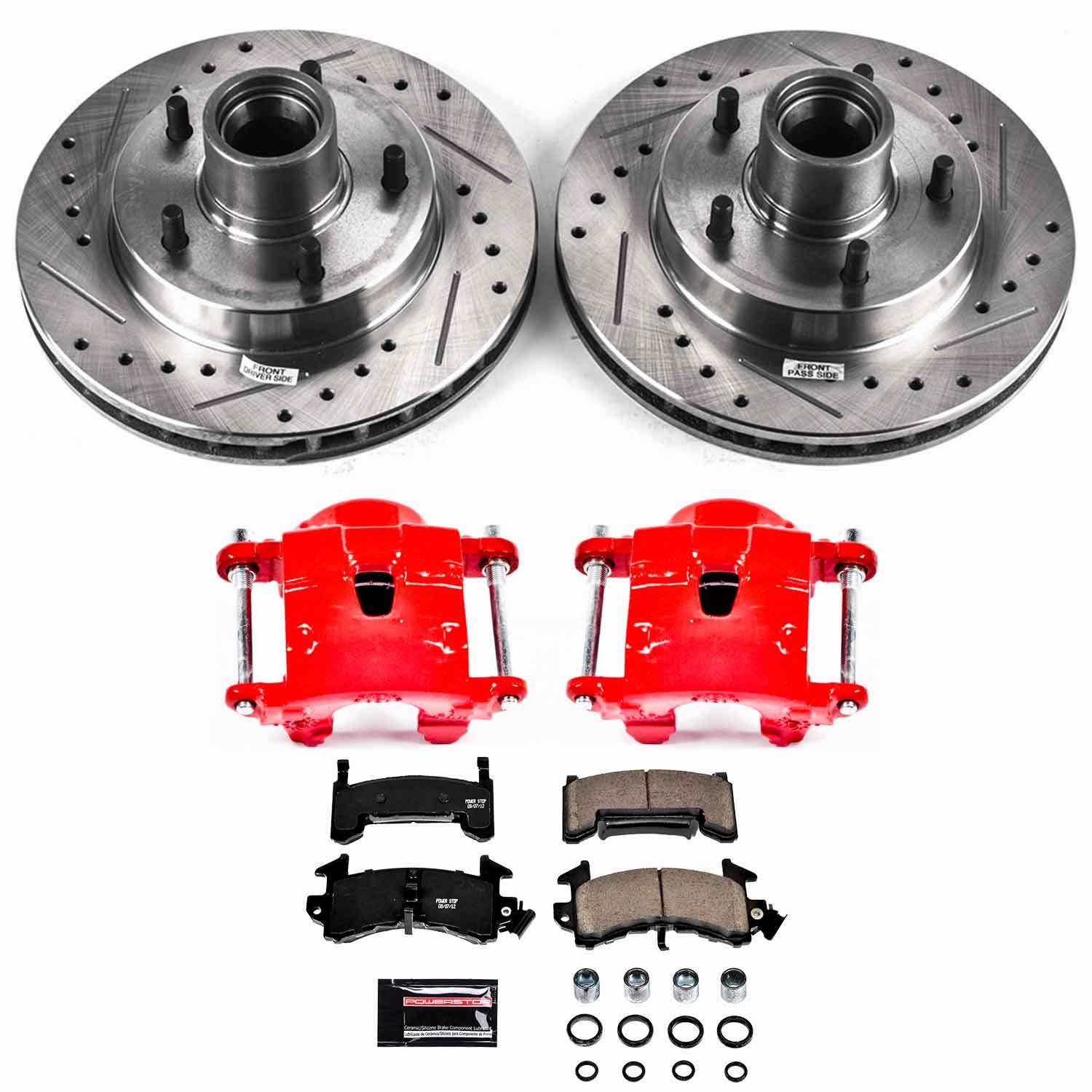 Power Stop - KC1485 - Front - Disc Brake Pad/Caliper and Rotor Kit