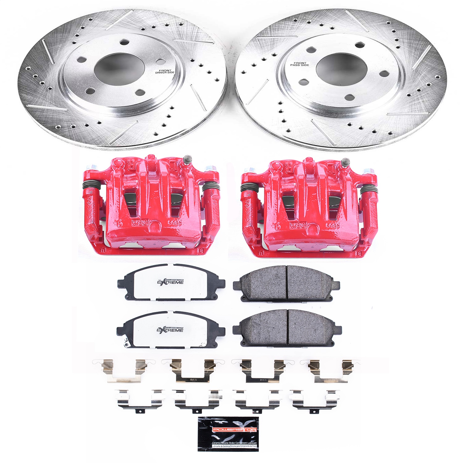 Power Stop - KC150-36 - Front - Disc Brake Pad/Caliper and Rotor Kit