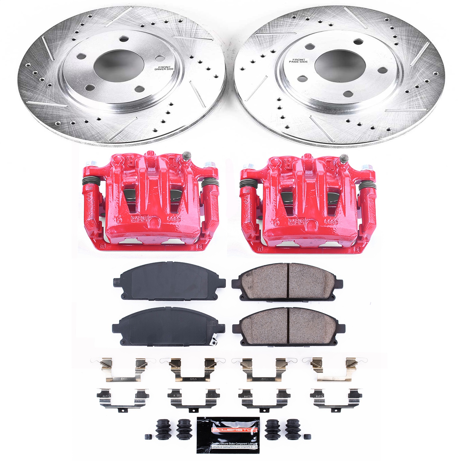 Power Stop - KC150 - Front - Disc Brake Pad/Caliper and Rotor Kit