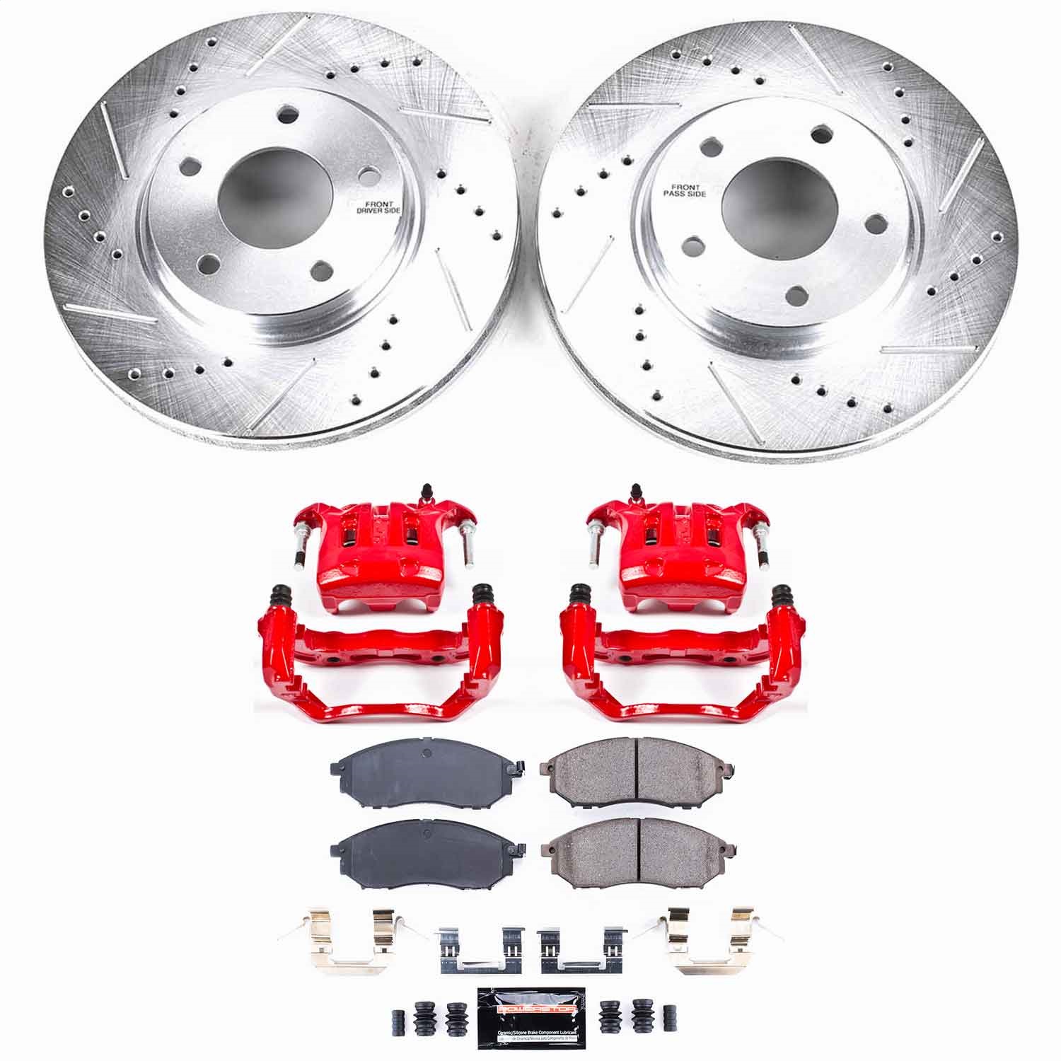 Power Stop - KC152 - Front - Disc Brake Pad/Caliper and Rotor Kit