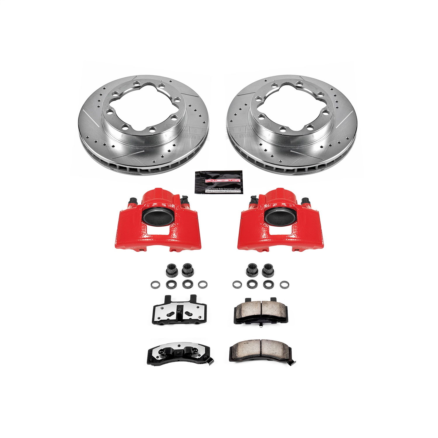 Power Stop - KC1524-36 - Front - Disc Brake Pad/Caliper and Rotor Kit