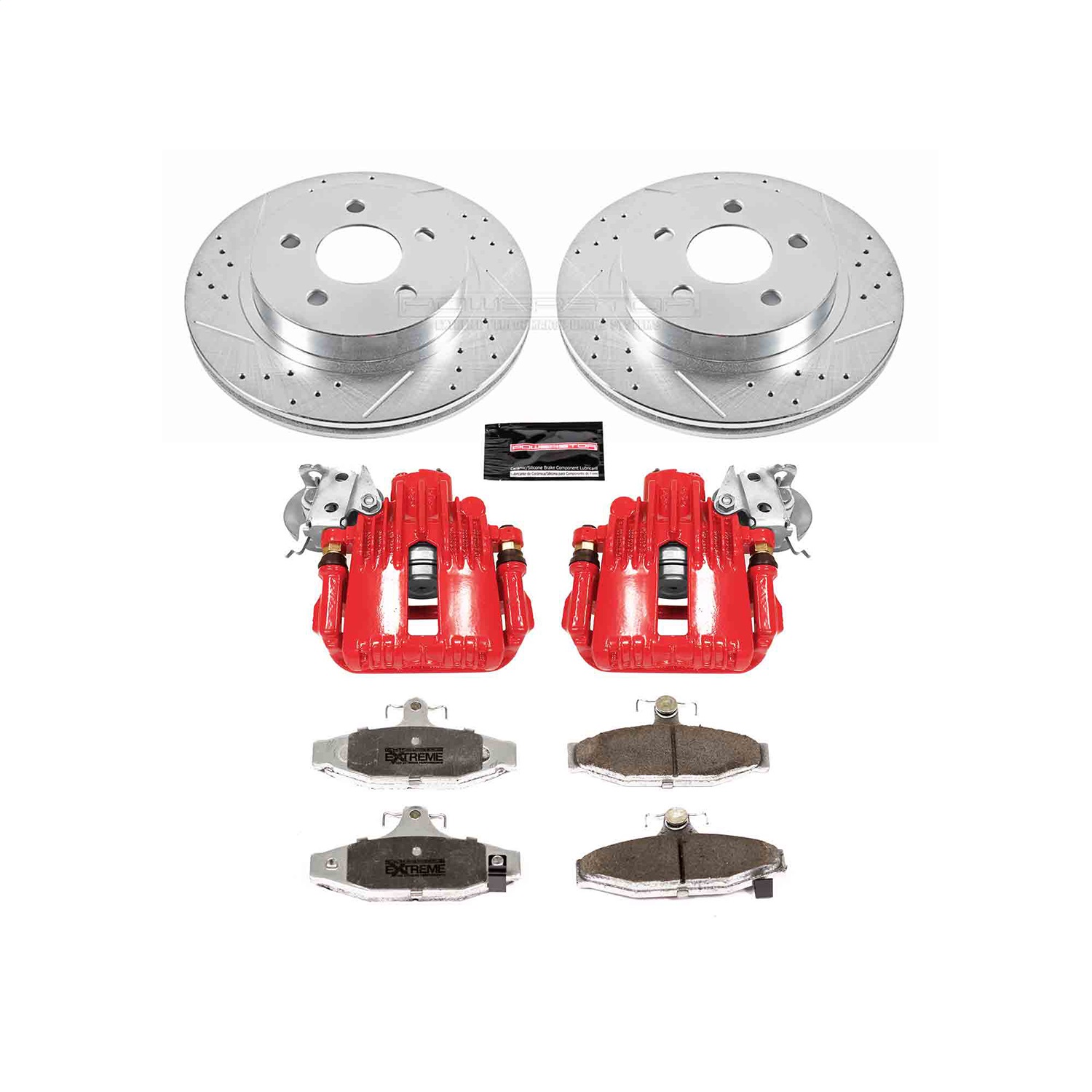 Power Stop - KC1531-26 - Rear - Disc Brake Pad/Caliper and Rotor Kit