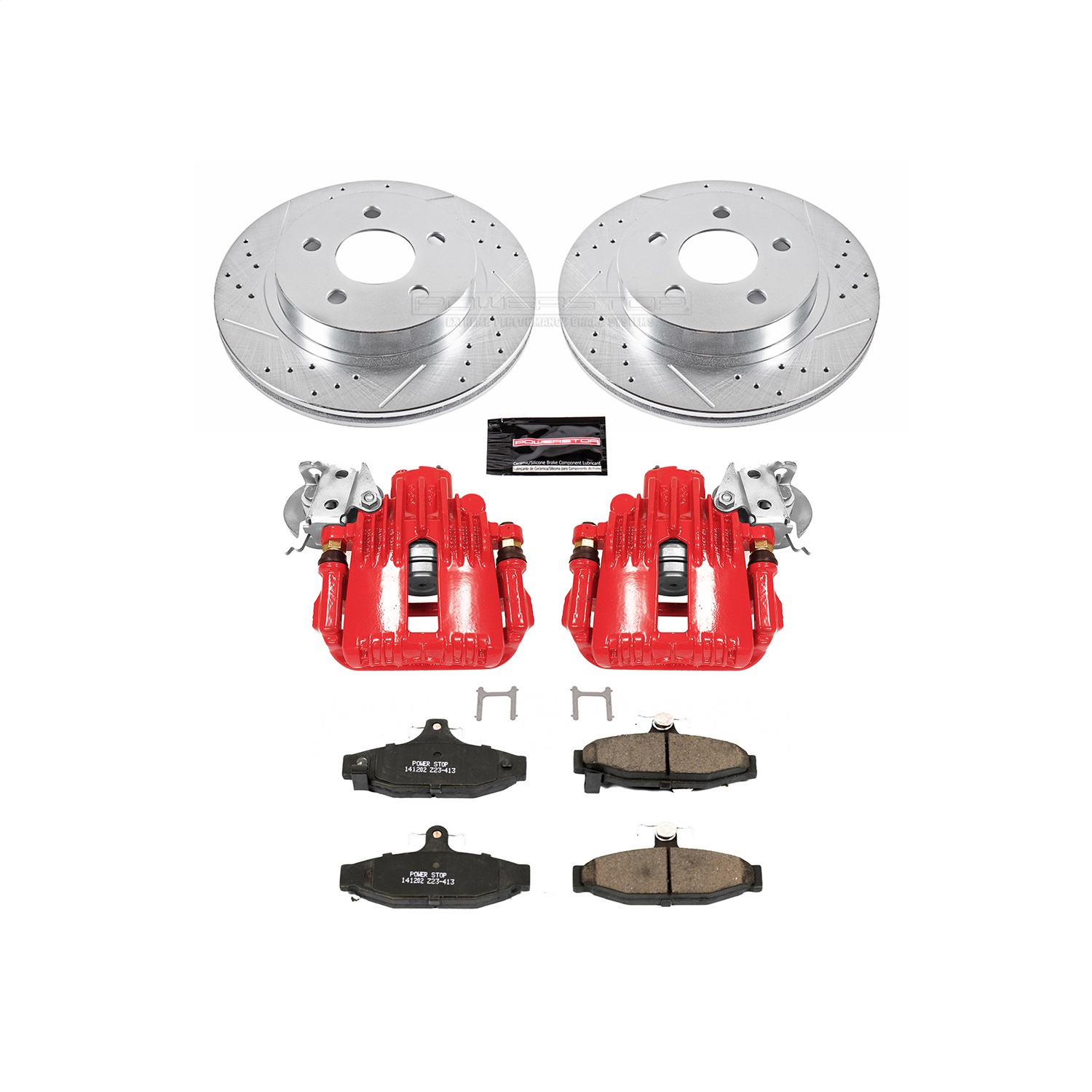 Power Stop - KC1531 - Rear - Disc Brake Pad/Caliper and Rotor Kit