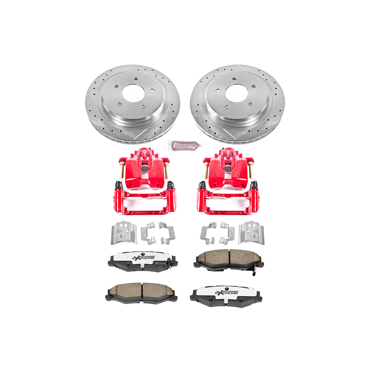 Power Stop - KC1563-26 - Rear - Disc Brake Pad/Caliper and Rotor Kit