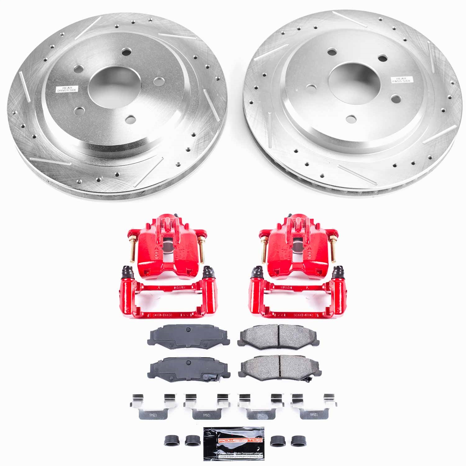 Power Stop - KC1563 - Rear - Disc Brake Pad/Caliper and Rotor Kit