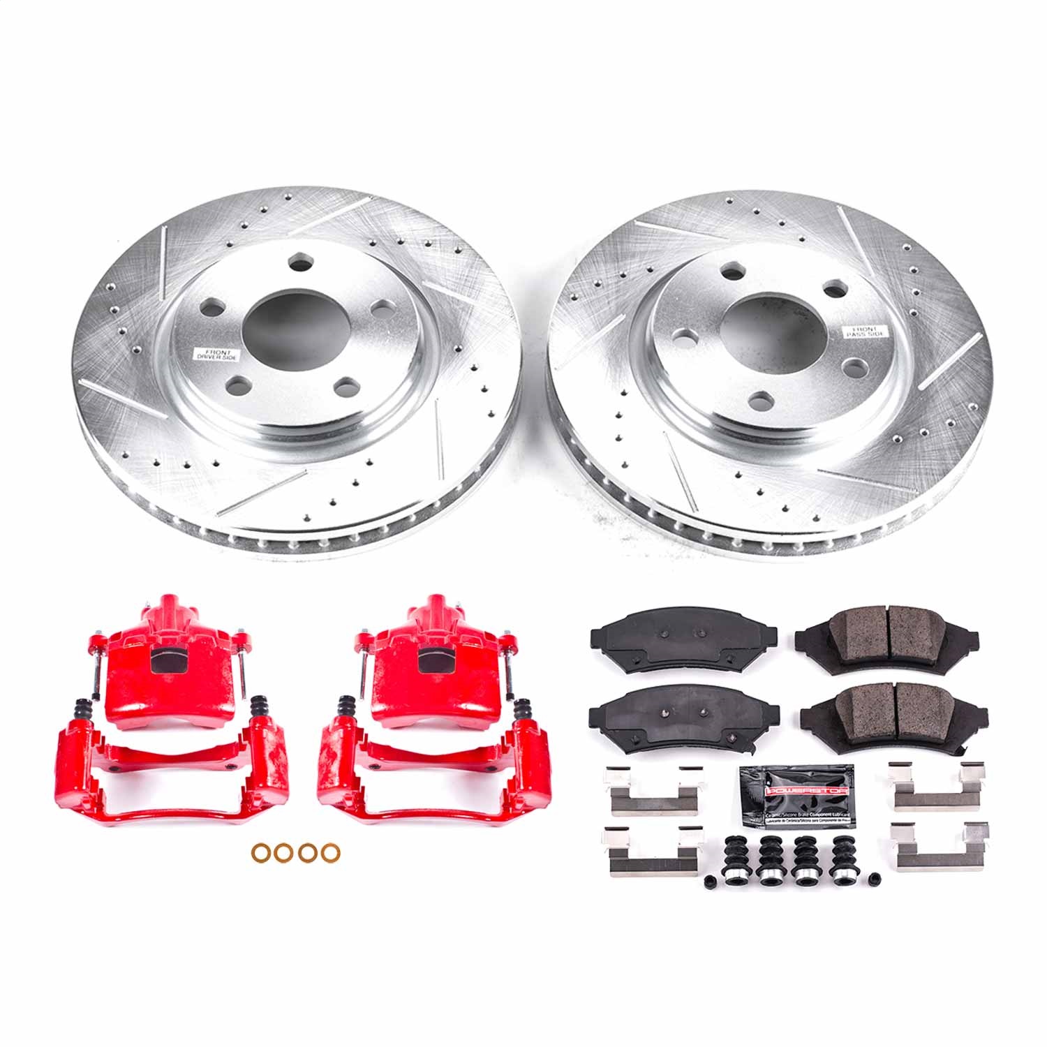Power Stop - KC1586 - Front - Disc Brake Pad/Caliper and Rotor Kit
