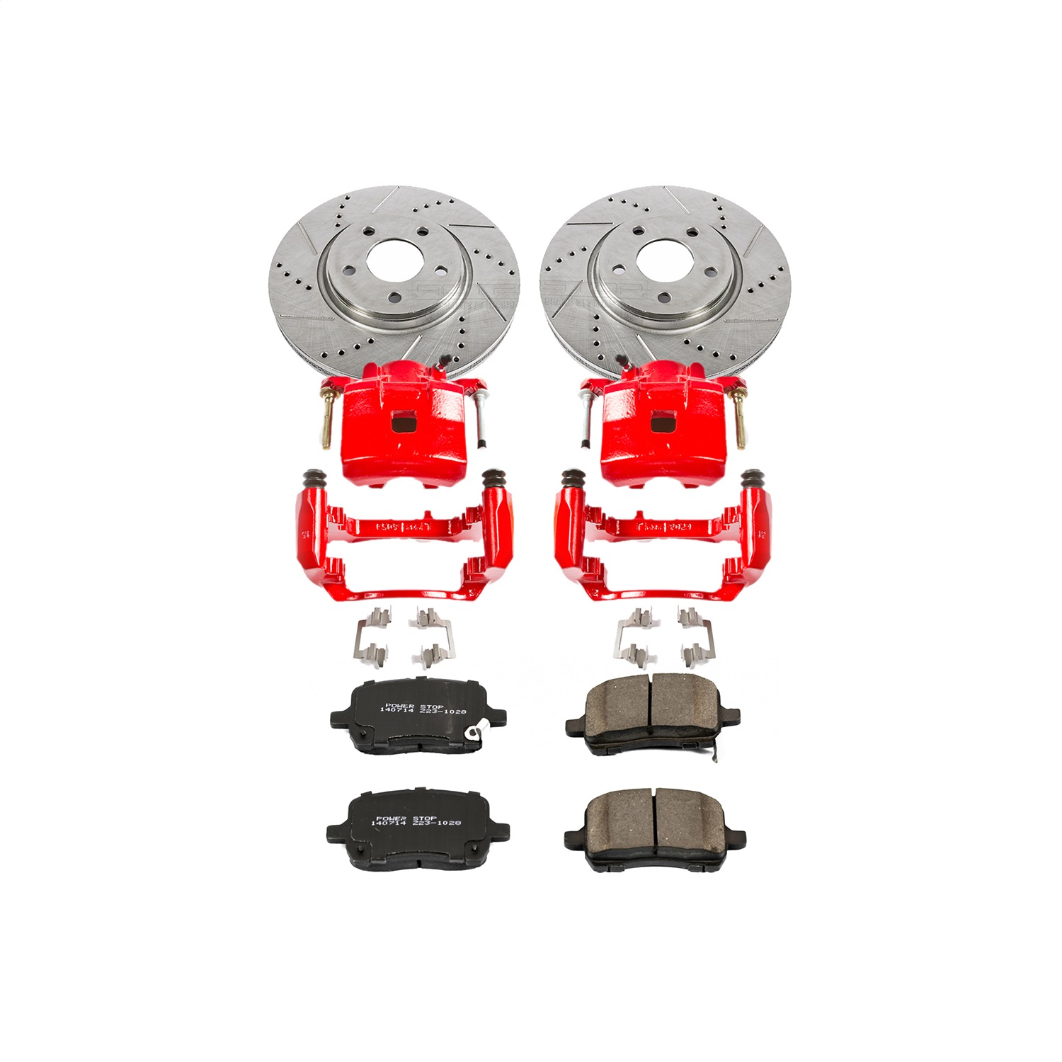 Power Stop - KC1610 - Front - Disc Brake Pad/Caliper and Rotor Kit