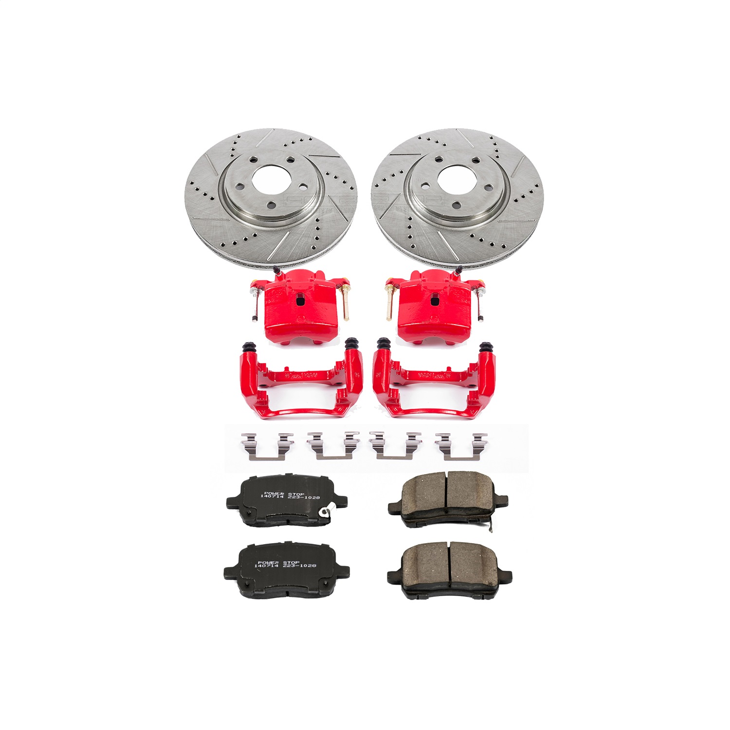 Power Stop - KC1610A - Front - Disc Brake Pad/Caliper and Rotor Kit