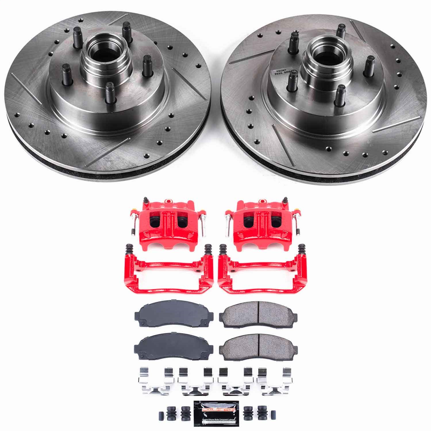 Power Stop - KC1857 - Front - Disc Brake Pad/Caliper and Rotor Kit