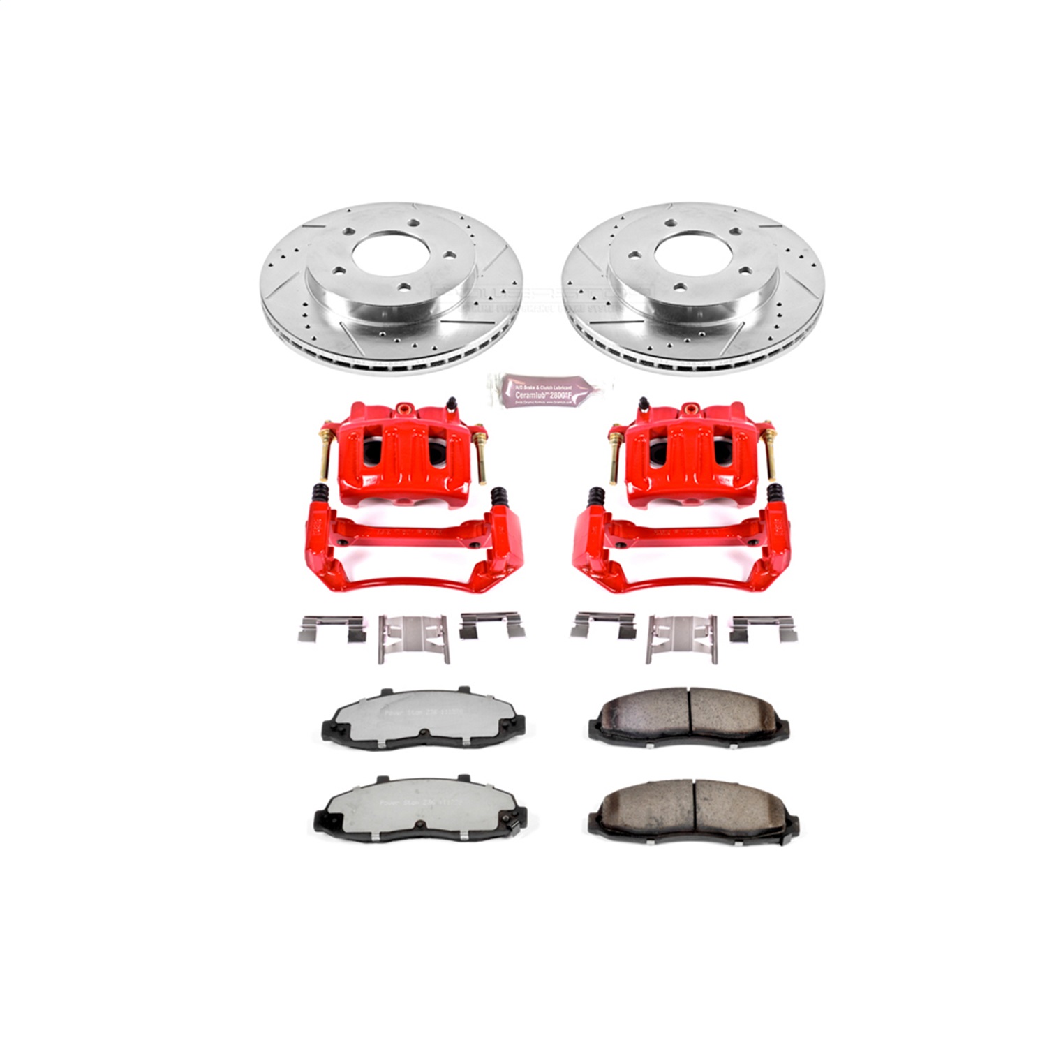 Power Stop - KC1866A-36 - Front - Disc Brake Pad/Caliper and Rotor Kit