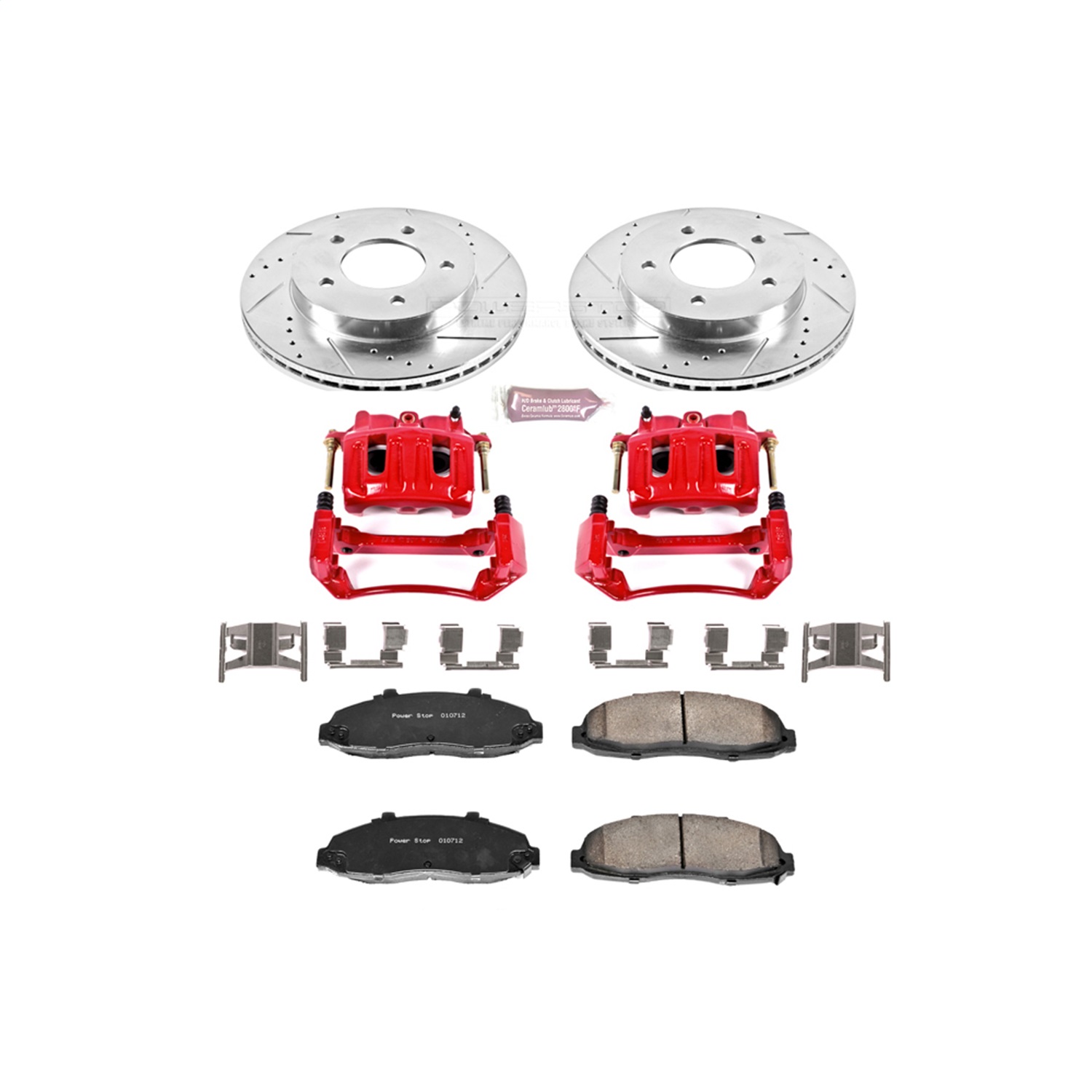 Power Stop - KC1866A - Front - Disc Brake Pad/Caliper and Rotor Kit