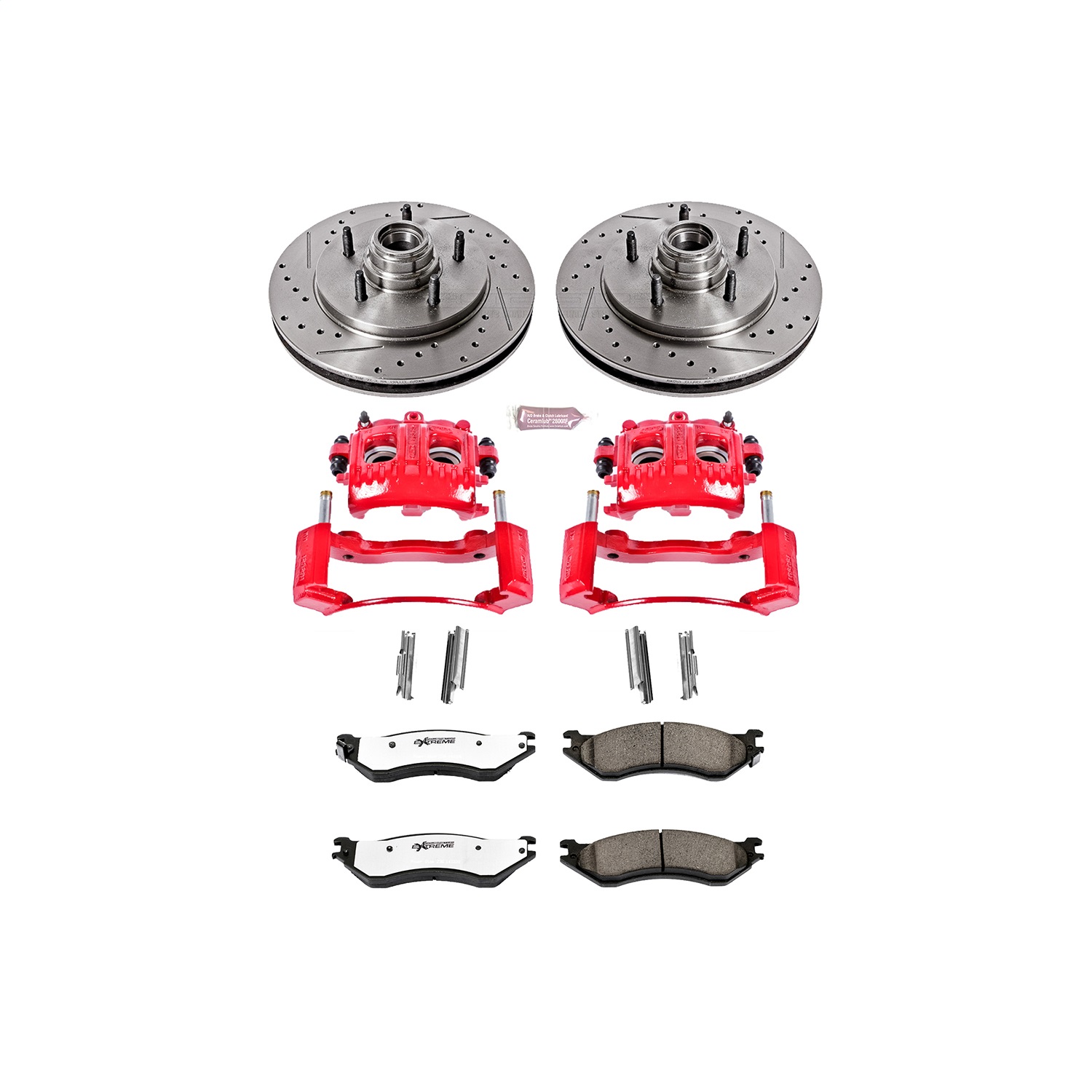 Power Stop - KC1878-36 - Front - Disc Brake Pad/Caliper and Rotor Kit