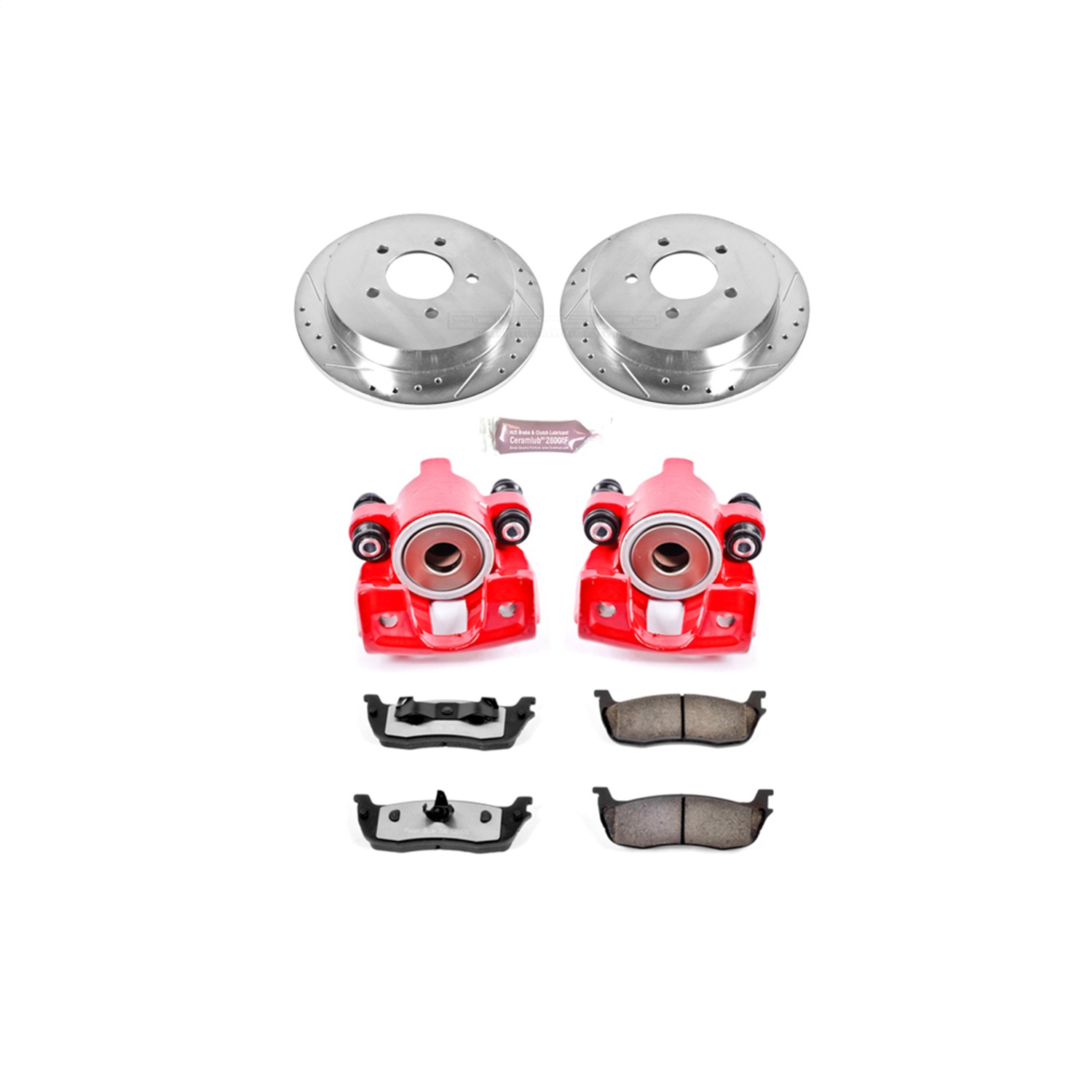 Power Stop - KC1913-36 - Rear - Disc Brake Pad/Caliper and Rotor Kit