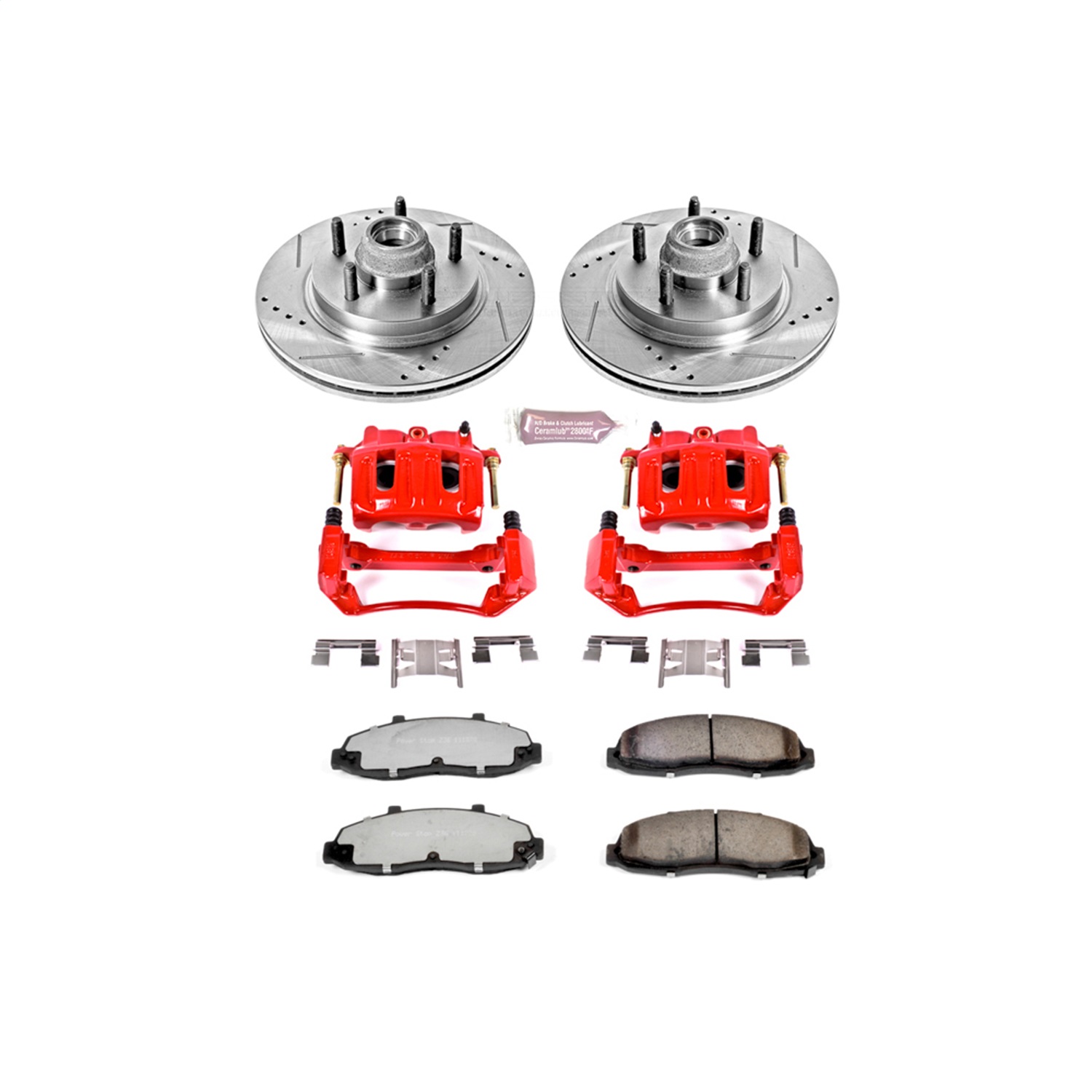 Power Stop - KC1914A-36 - Front - Disc Brake Pad/Caliper and Rotor Kit
