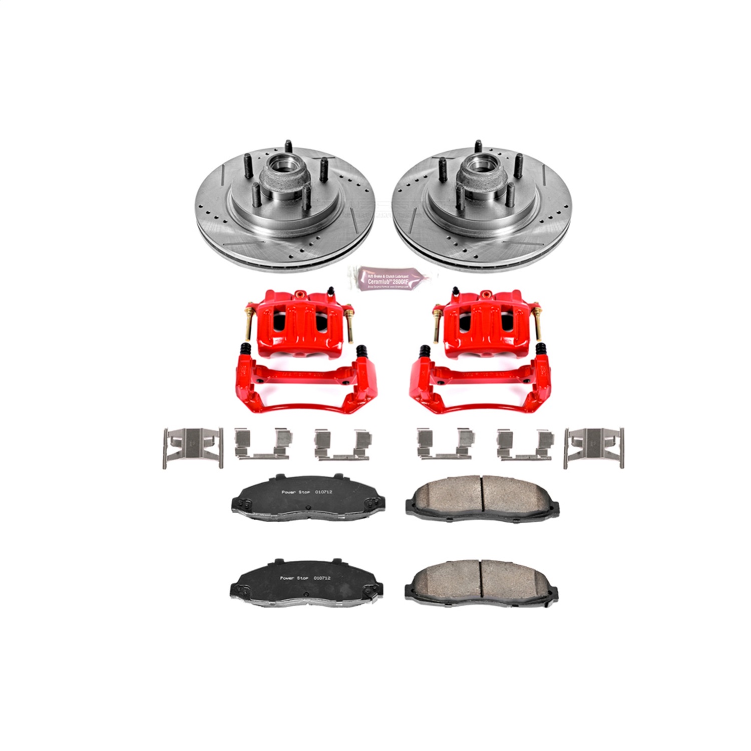 Power Stop - KC1914A - Front - Disc Brake Pad/Caliper and Rotor Kit