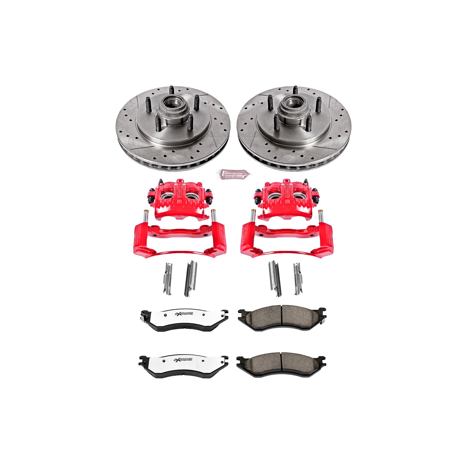 Power Stop - KC1916-36 - Front - Disc Brake Pad/Caliper and Rotor Kit
