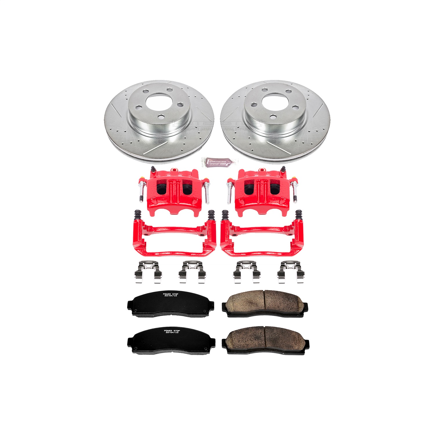 Power Stop - KC1923 - Front - Disc Brake Pad/Caliper and Rotor Kit