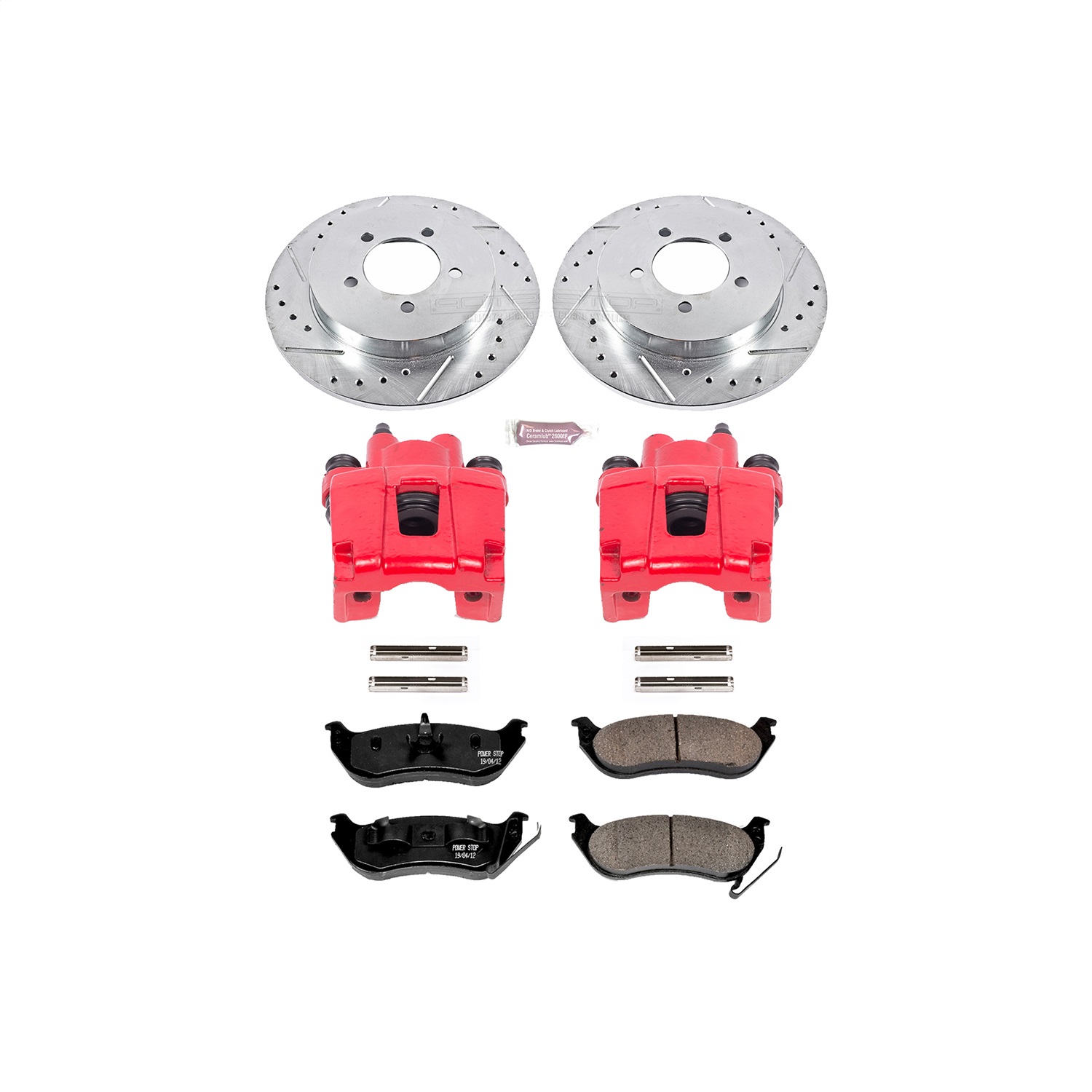 Power Stop - KC1929 - Rear - Disc Brake Pad/Caliper and Rotor Kit