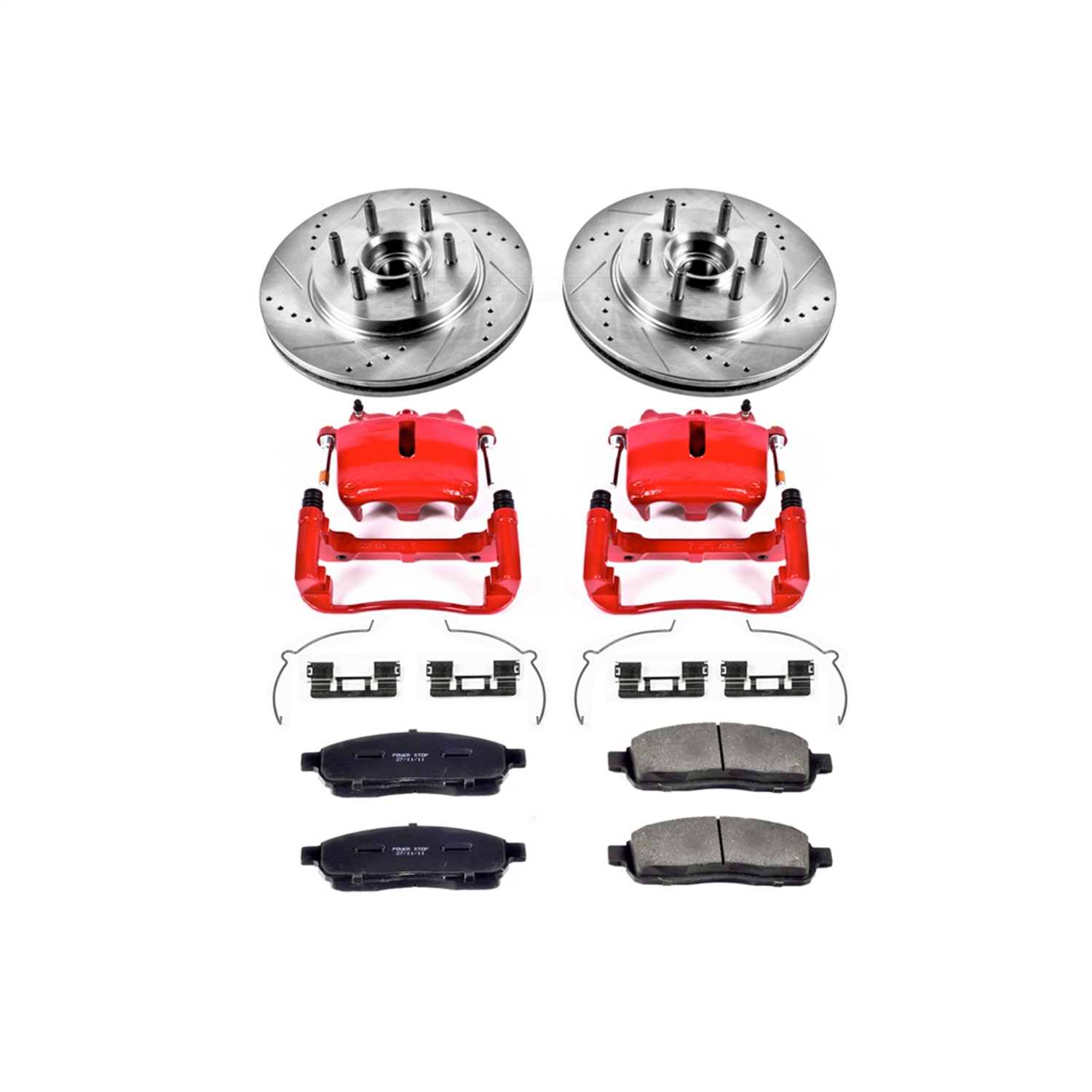 Power Stop - KC1939A - Front - Disc Brake Pad/Caliper and Rotor Kit