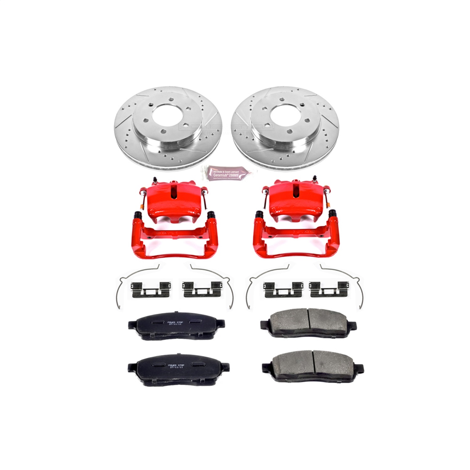 Power Stop - KC1943A - Front - Disc Brake Pad/Caliper and Rotor Kit