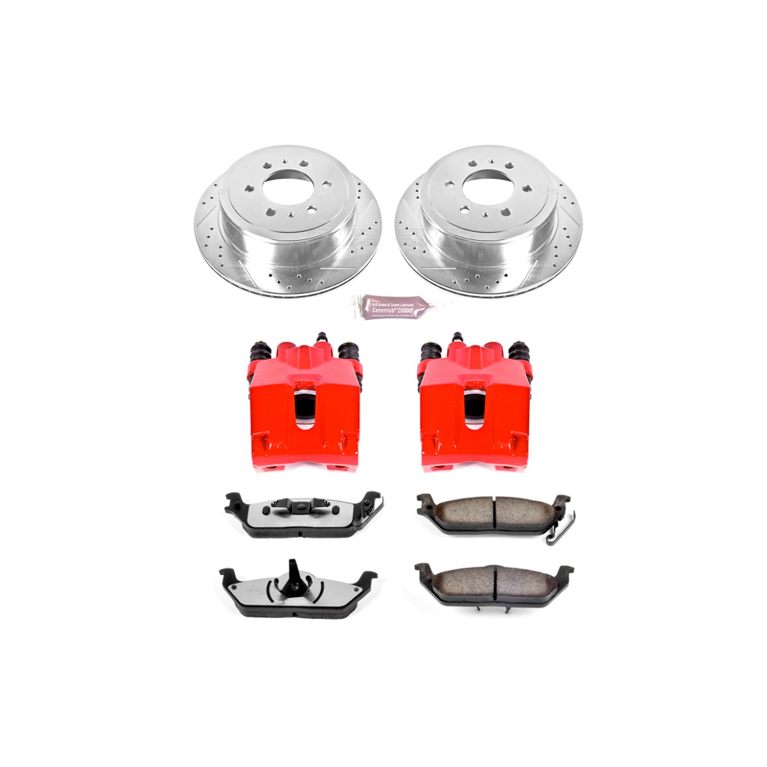Power Stop - KC1950-36 - Rear - Disc Brake Pad/Caliper and Rotor Kit