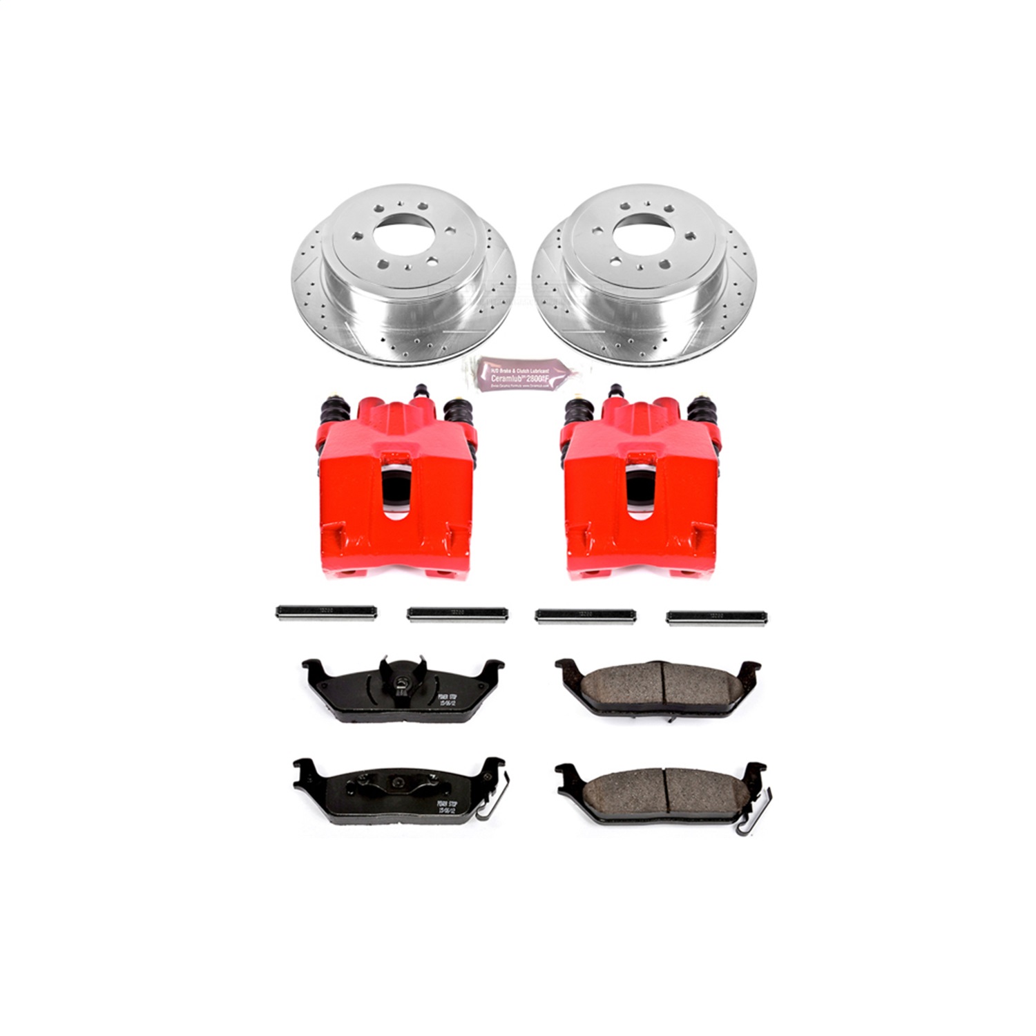 Power Stop - KC1950 - Rear - Disc Brake Pad/Caliper and Rotor Kit