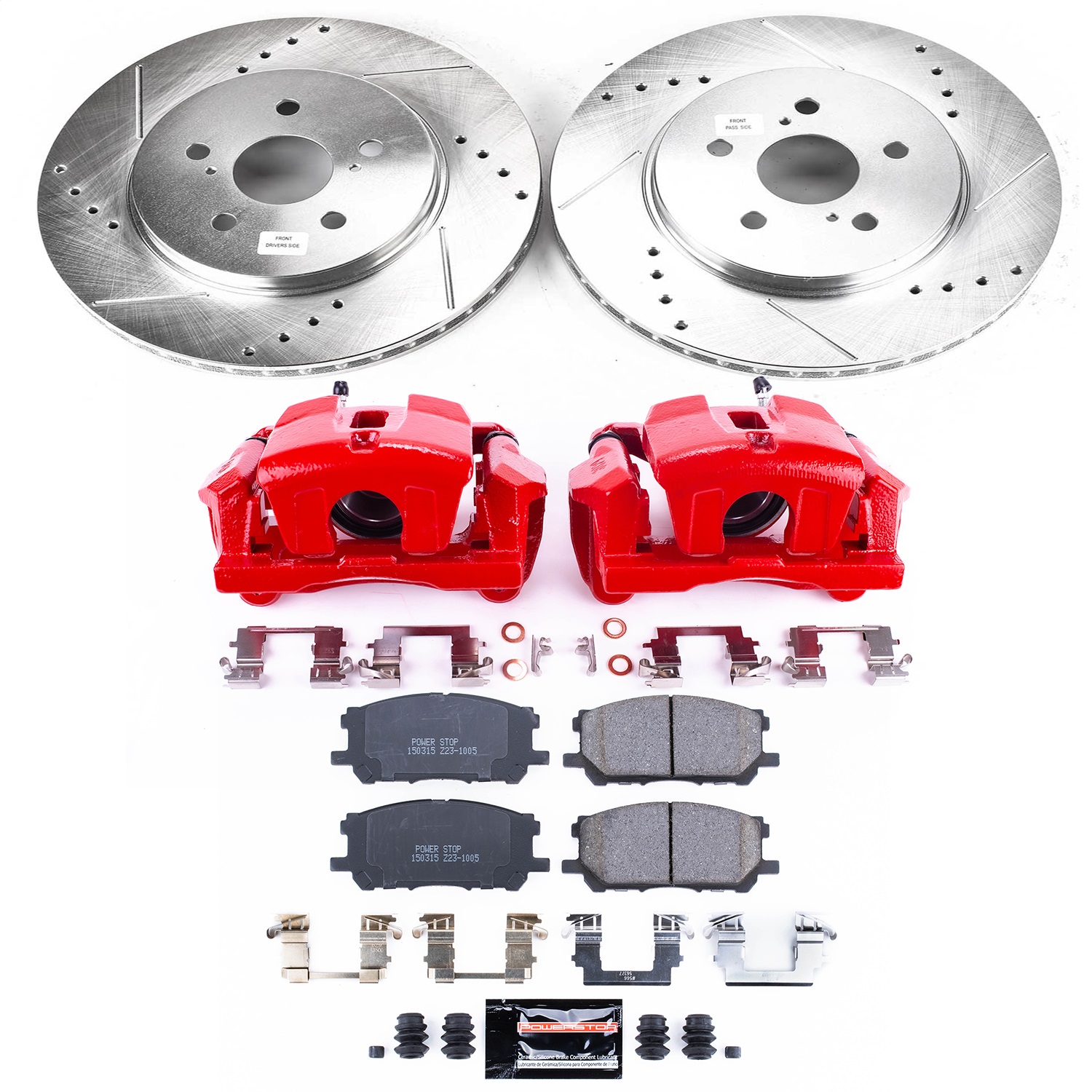 Power Stop - KC196 - Front - Disc Brake Pad/Caliper and Rotor Kit