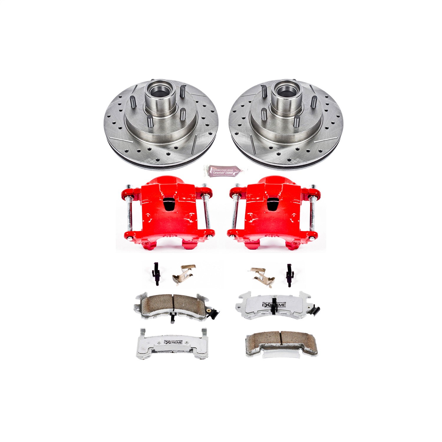Power Stop - KC1985-26 - Front - Disc Brake Pad/Caliper and Rotor Kit