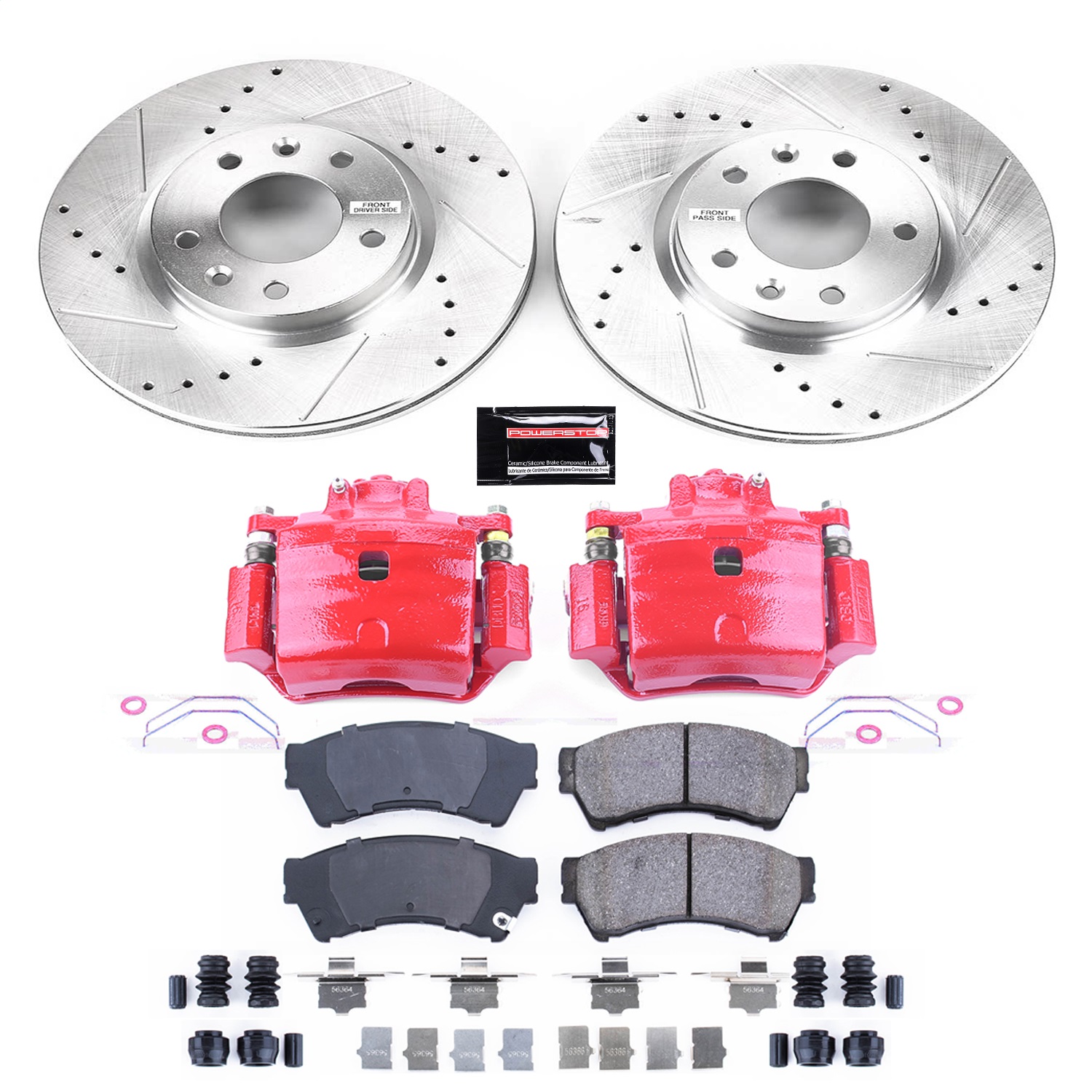 Power Stop - KC199 - Front - Disc Brake Pad/Caliper and Rotor Kit