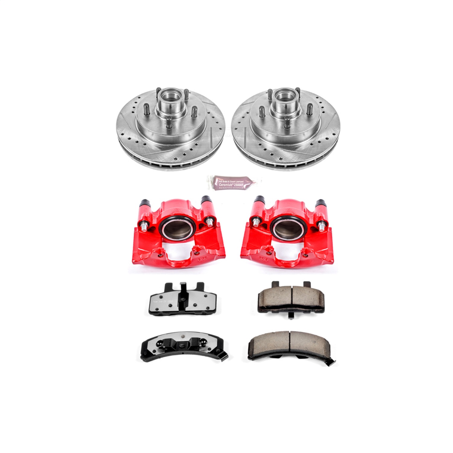 Power Stop - KC1990-36 - Front - Disc Brake Pad/Caliper and Rotor Kit