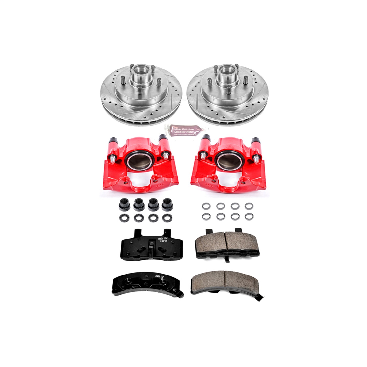 Power Stop - KC1990 - Front - Disc Brake Pad/Caliper and Rotor Kit