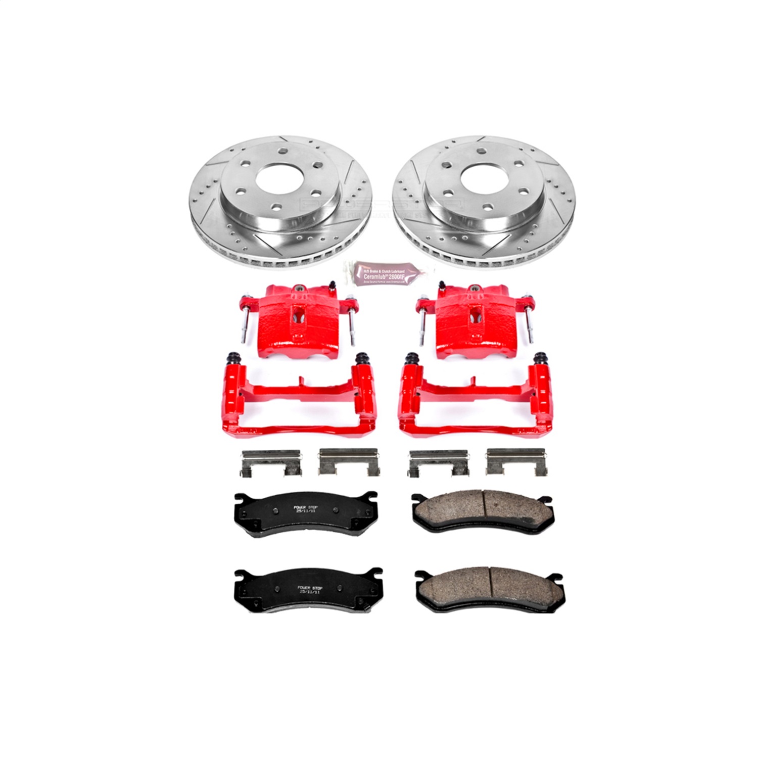 Power Stop - KC2009 - Front - Disc Brake Pad/Caliper and Rotor Kit